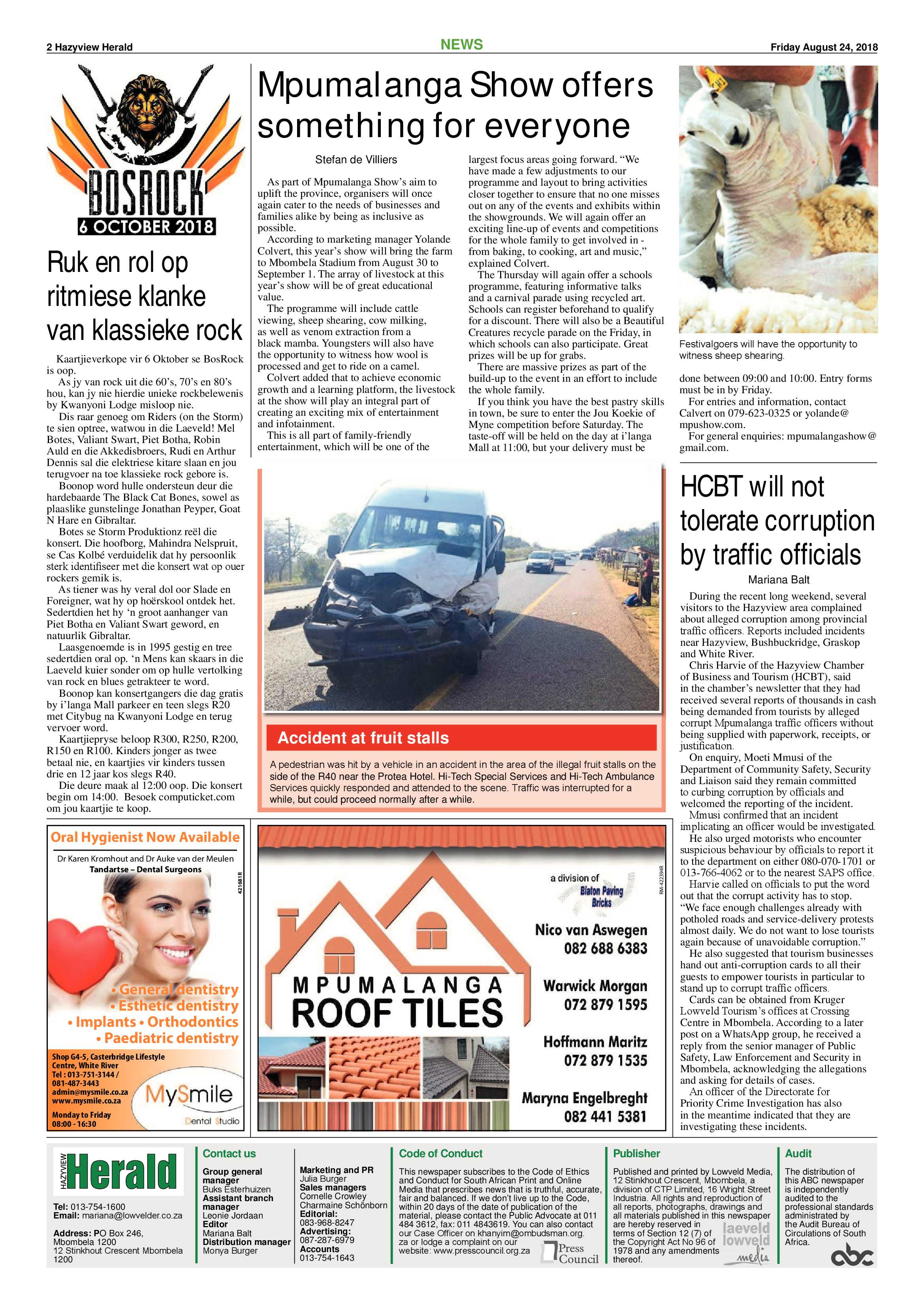 Hazyview Herald 24 August 2018 page 2