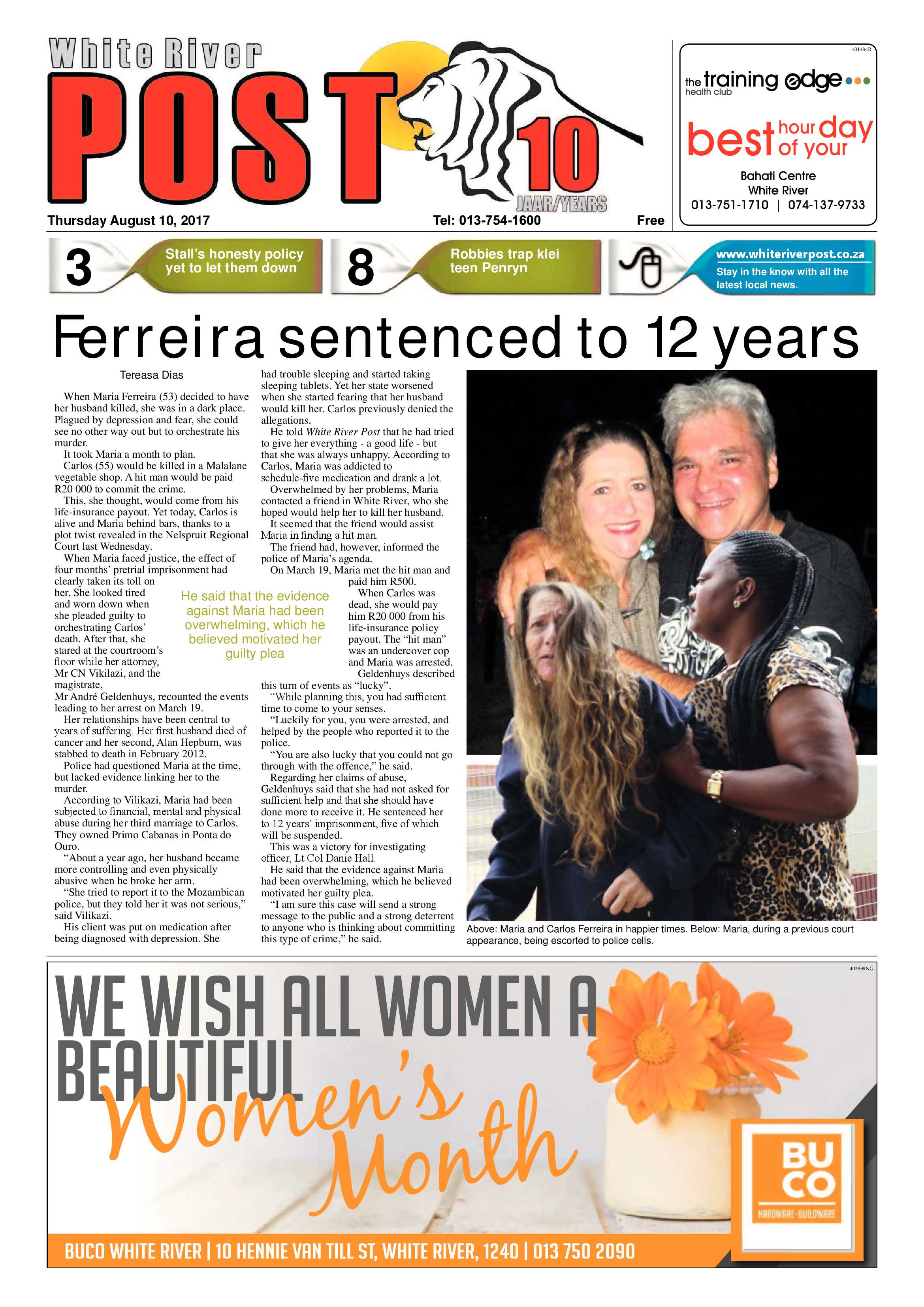 White River Post 10 August 2017 page 1