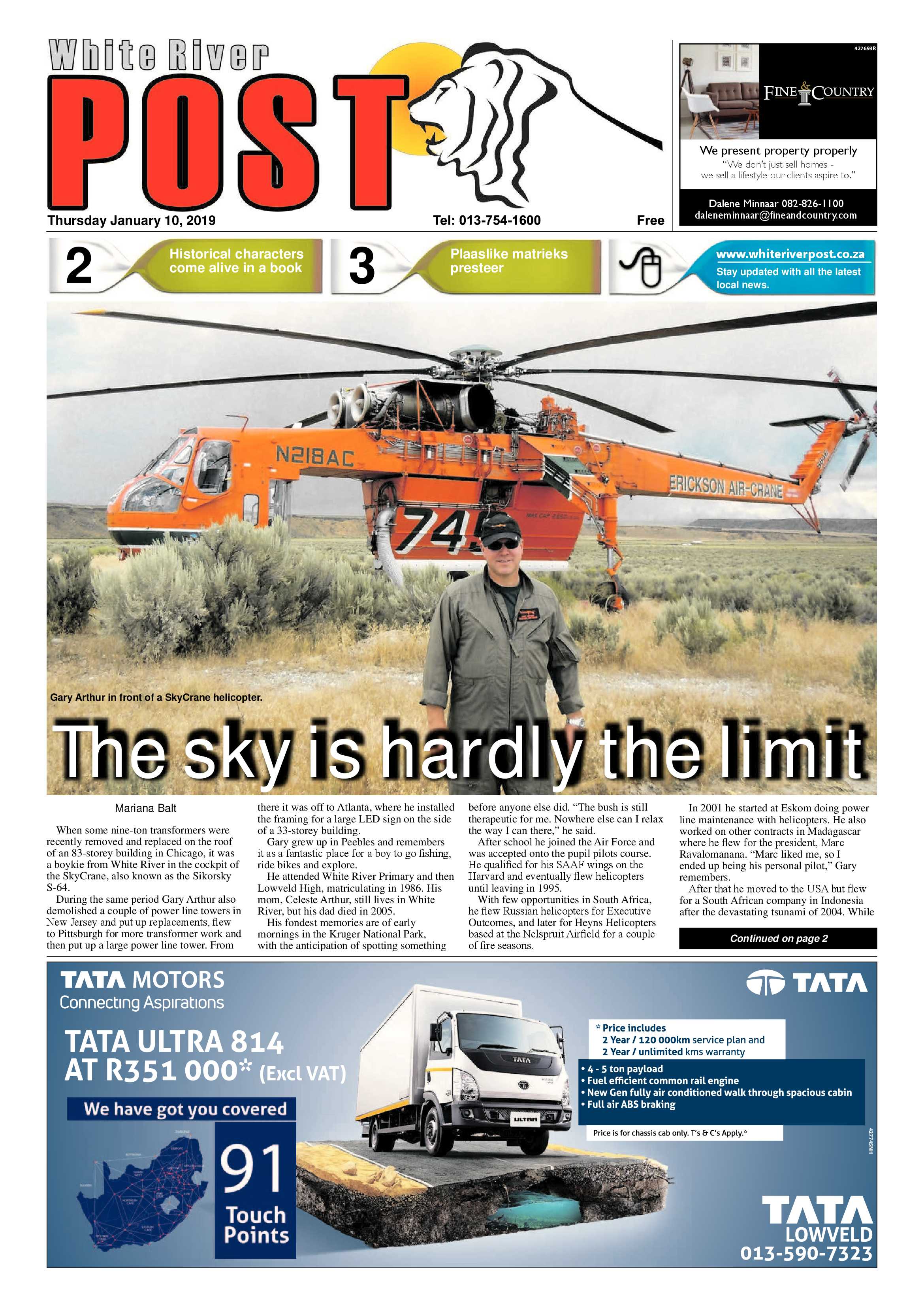 White River Post 10 January 2019 page 1