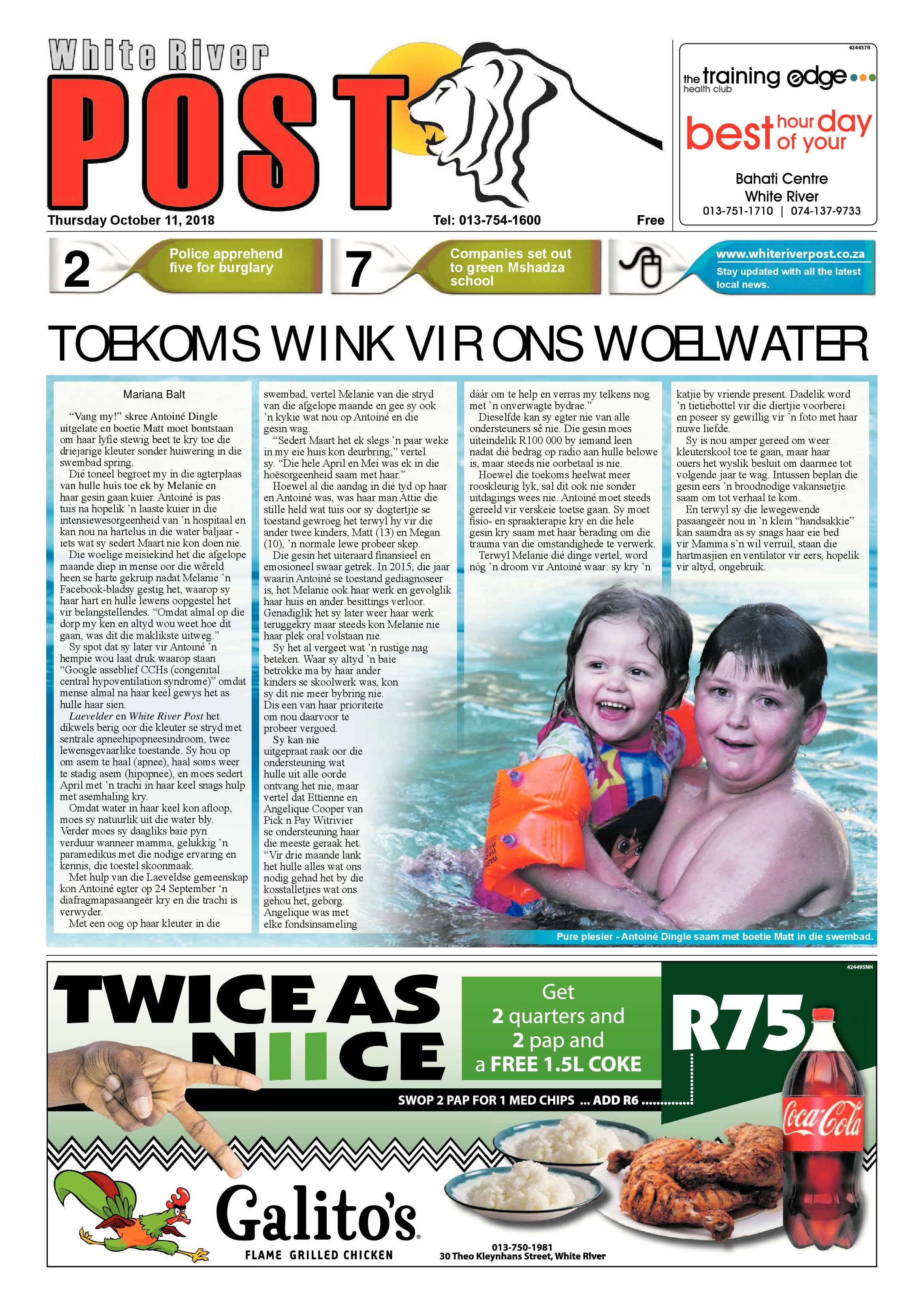 White River Post 10 October 2018 page 1