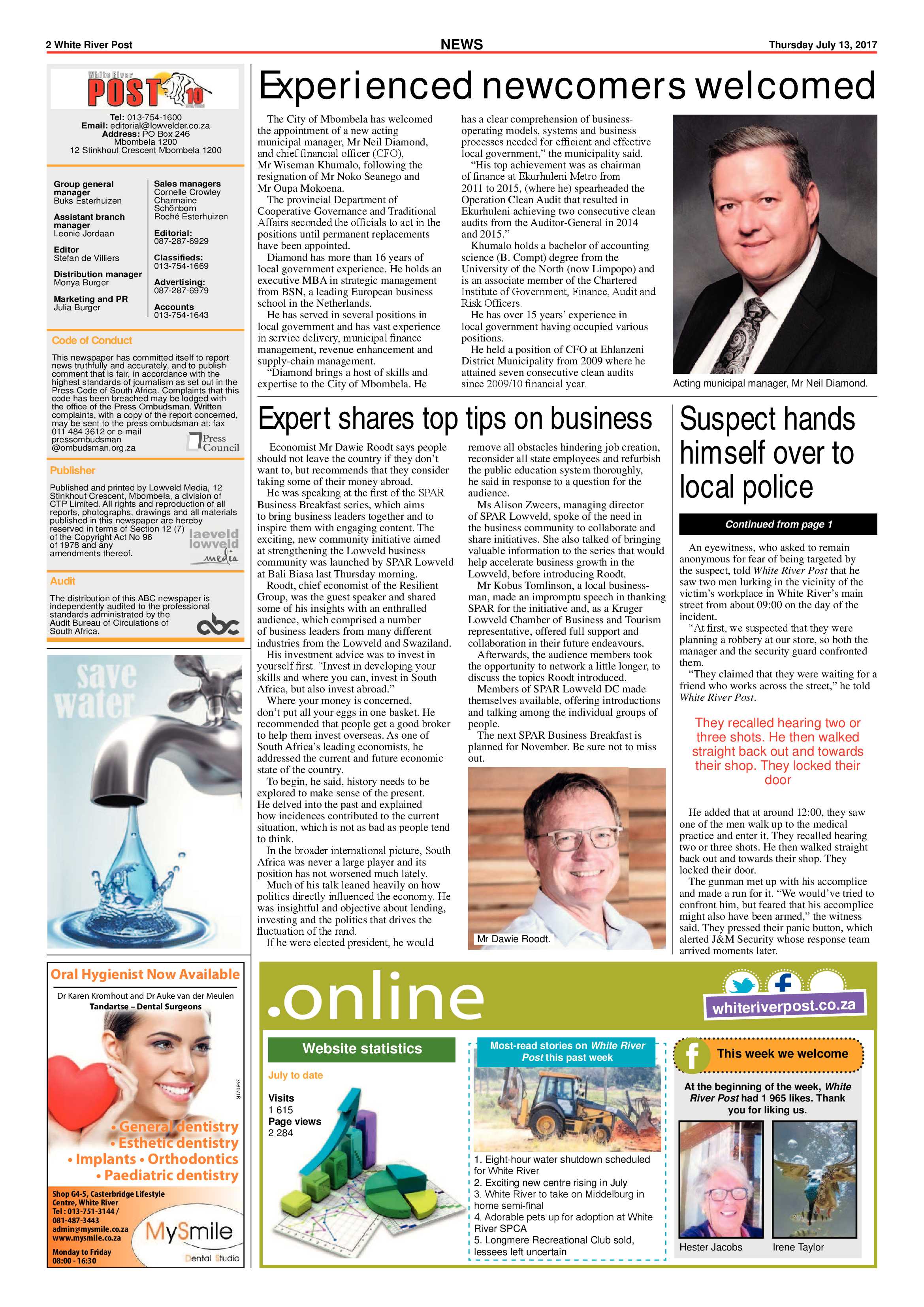 White River Post 13 July 2017 page 2