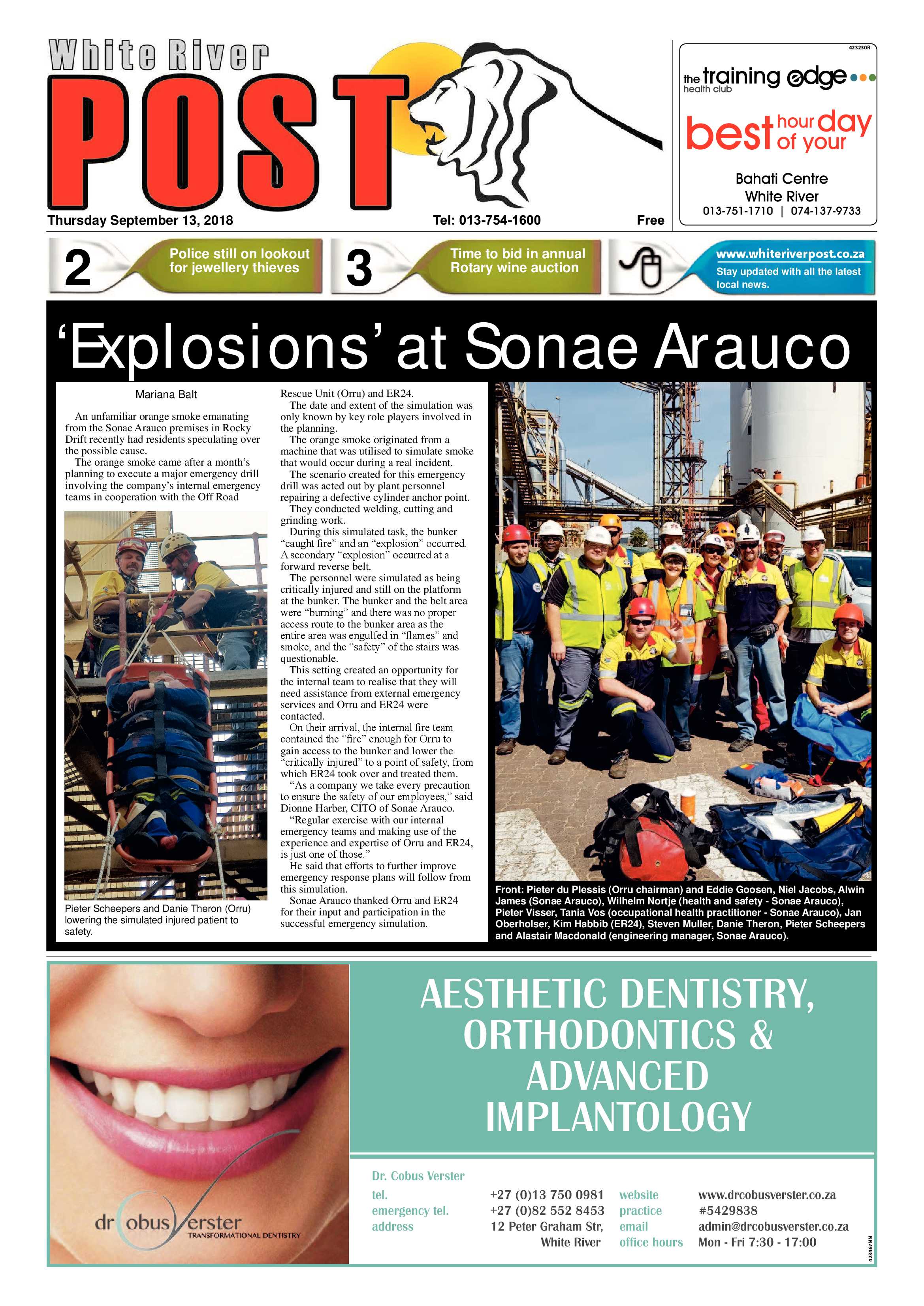 White River Post 13 September 2018 page 1