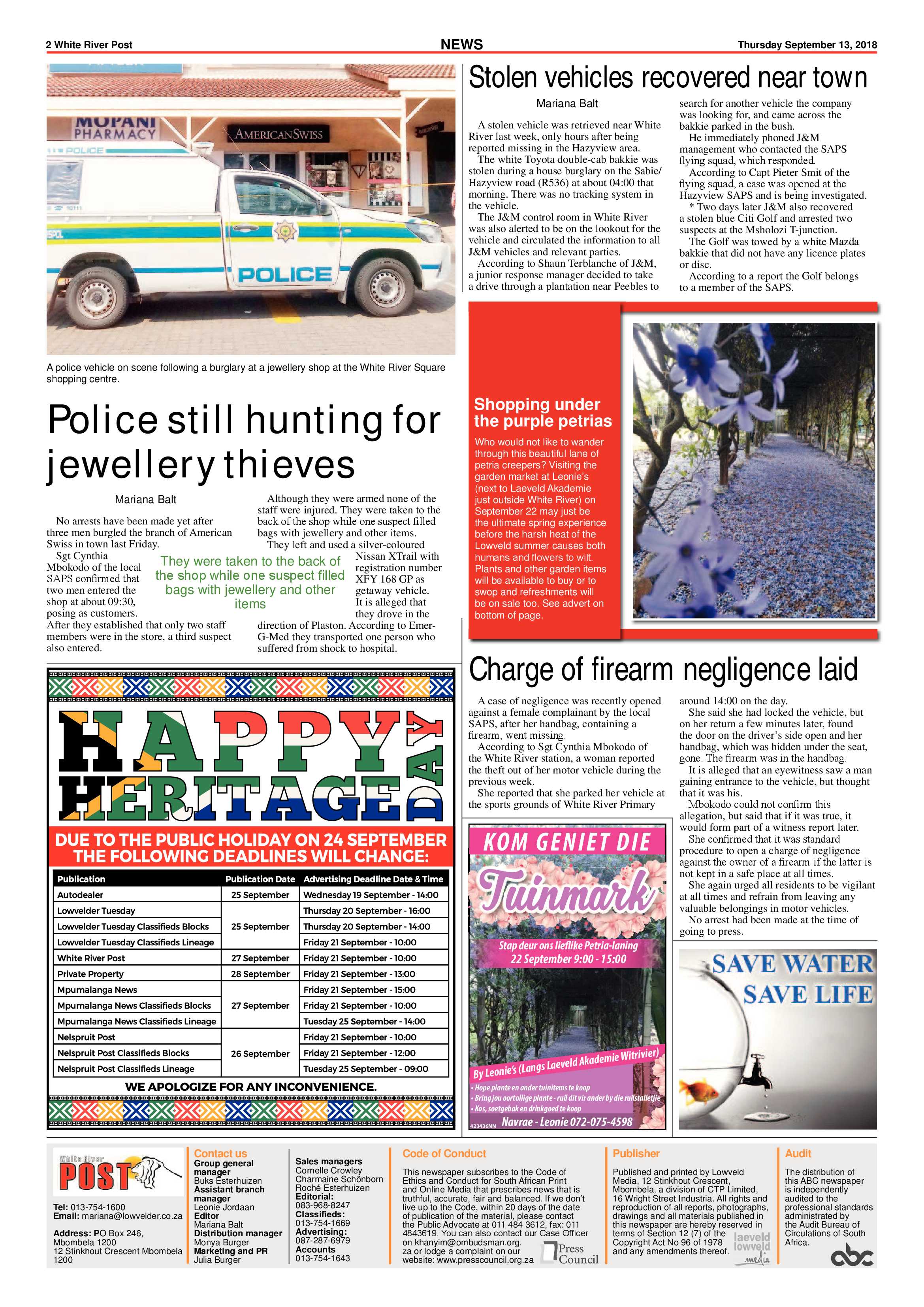 White River Post 13 September 2018 page 2