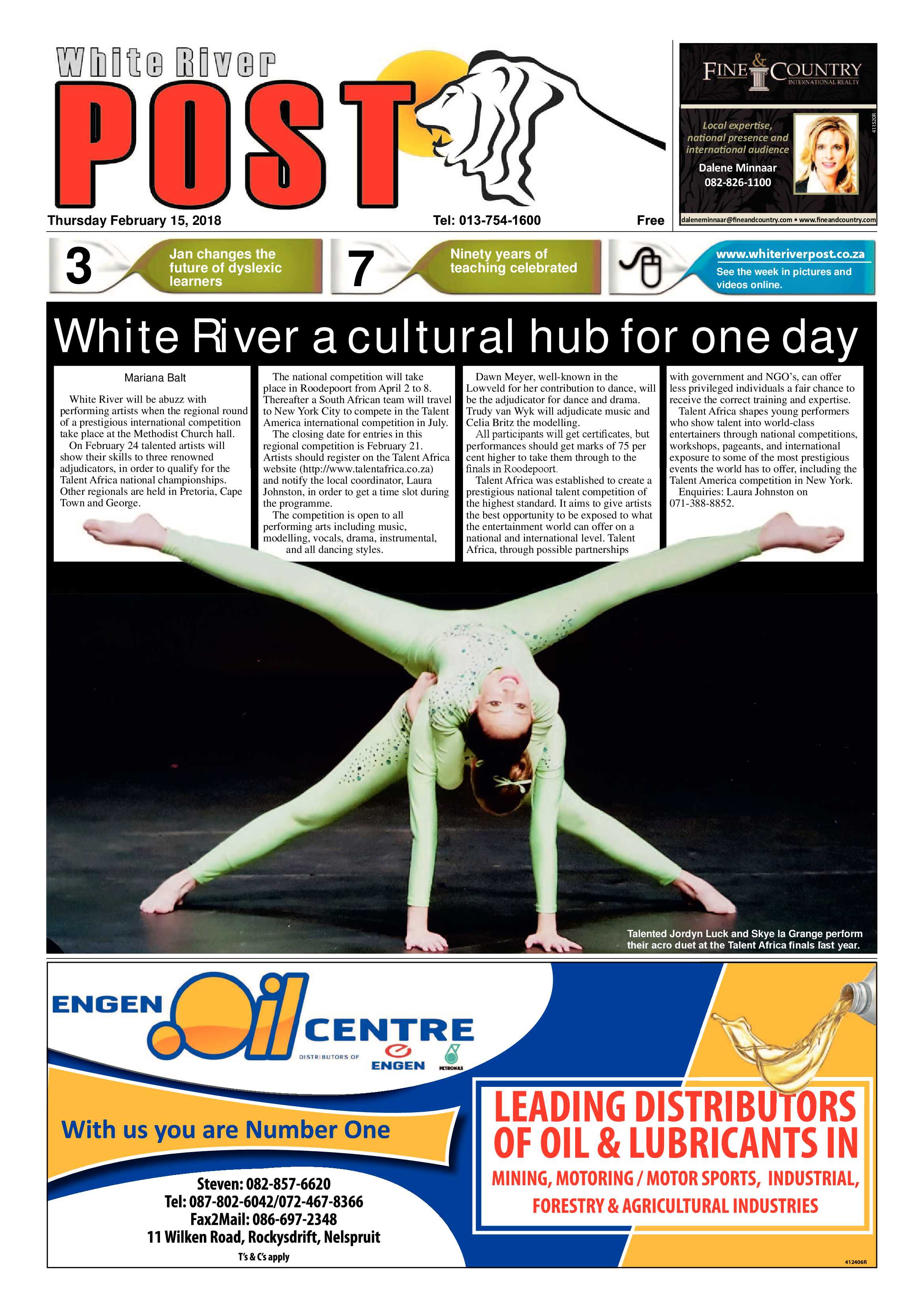 White River Post 15 February 2018 page 1