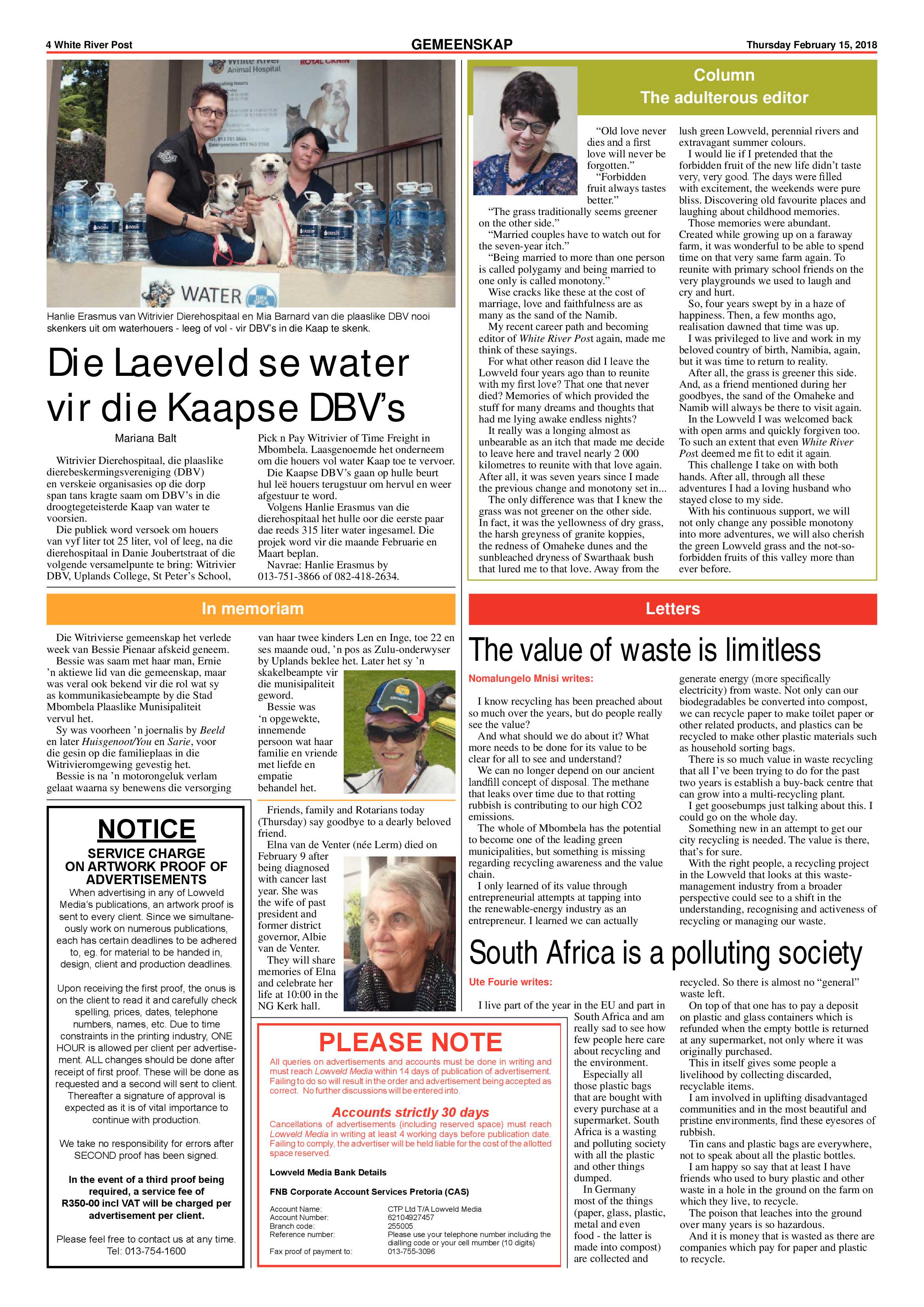 White River Post 15 February 2018 page 4