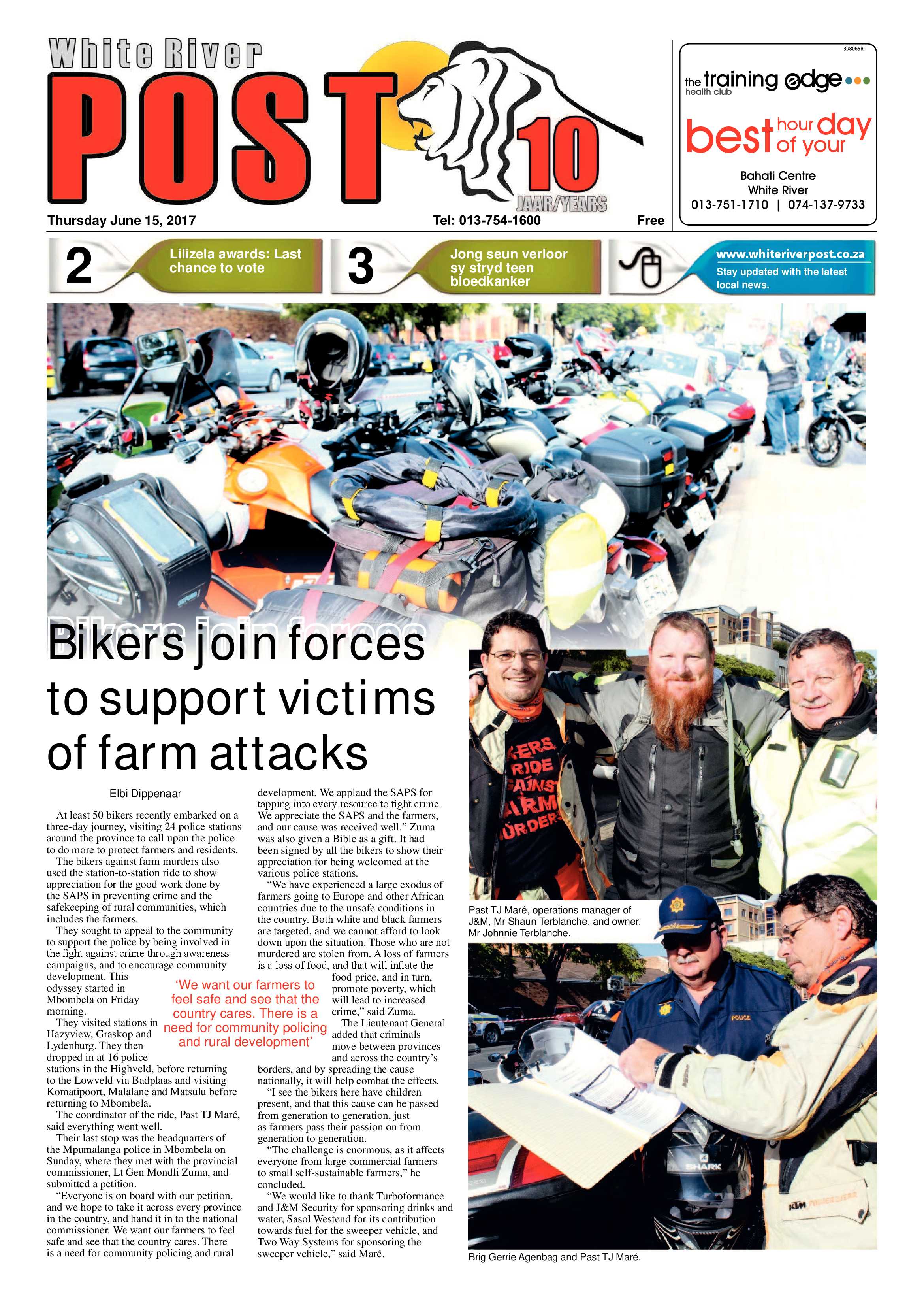 White River Post 15 June 2017 page 1