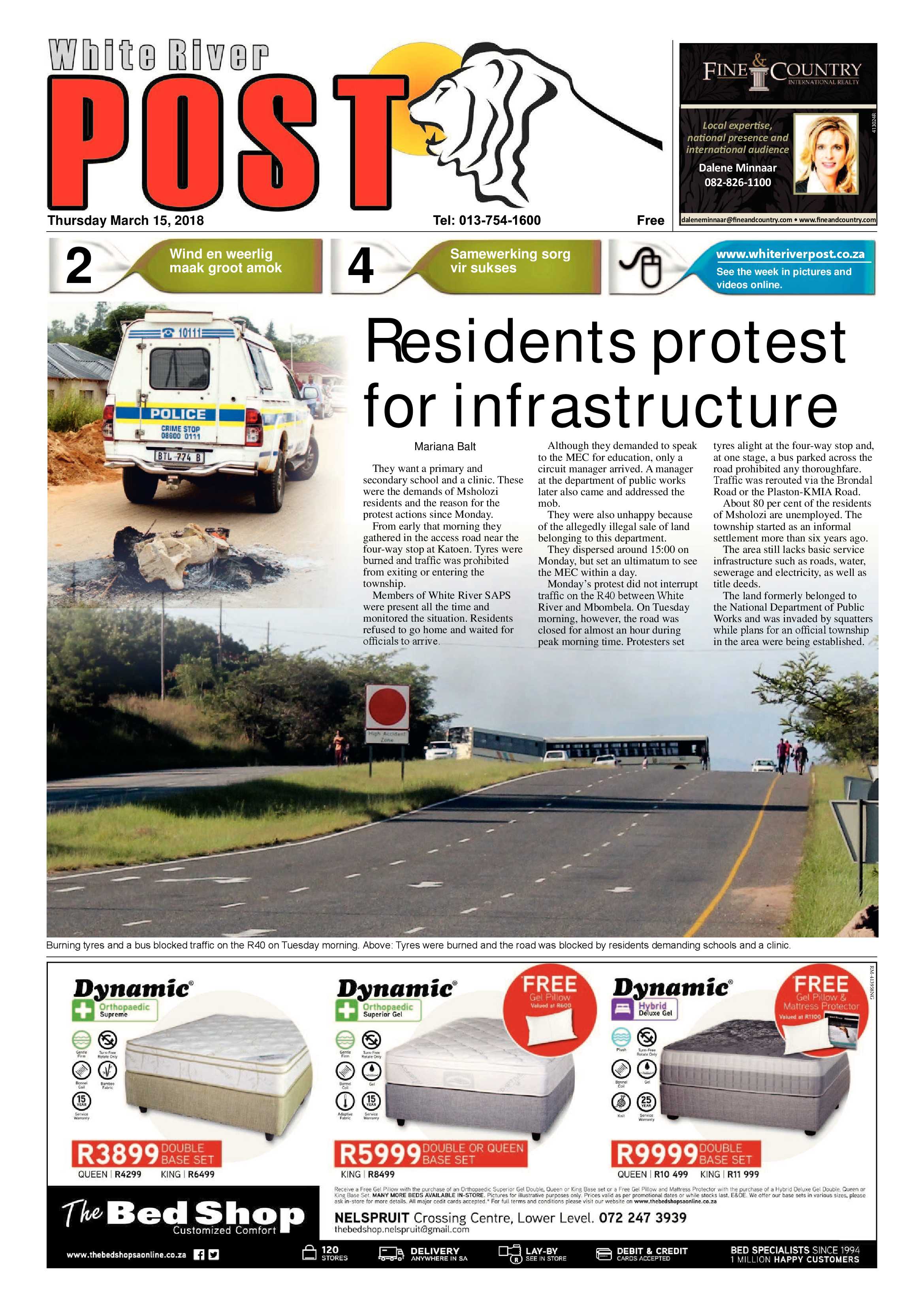 White River Post 15 March 2018 page 1