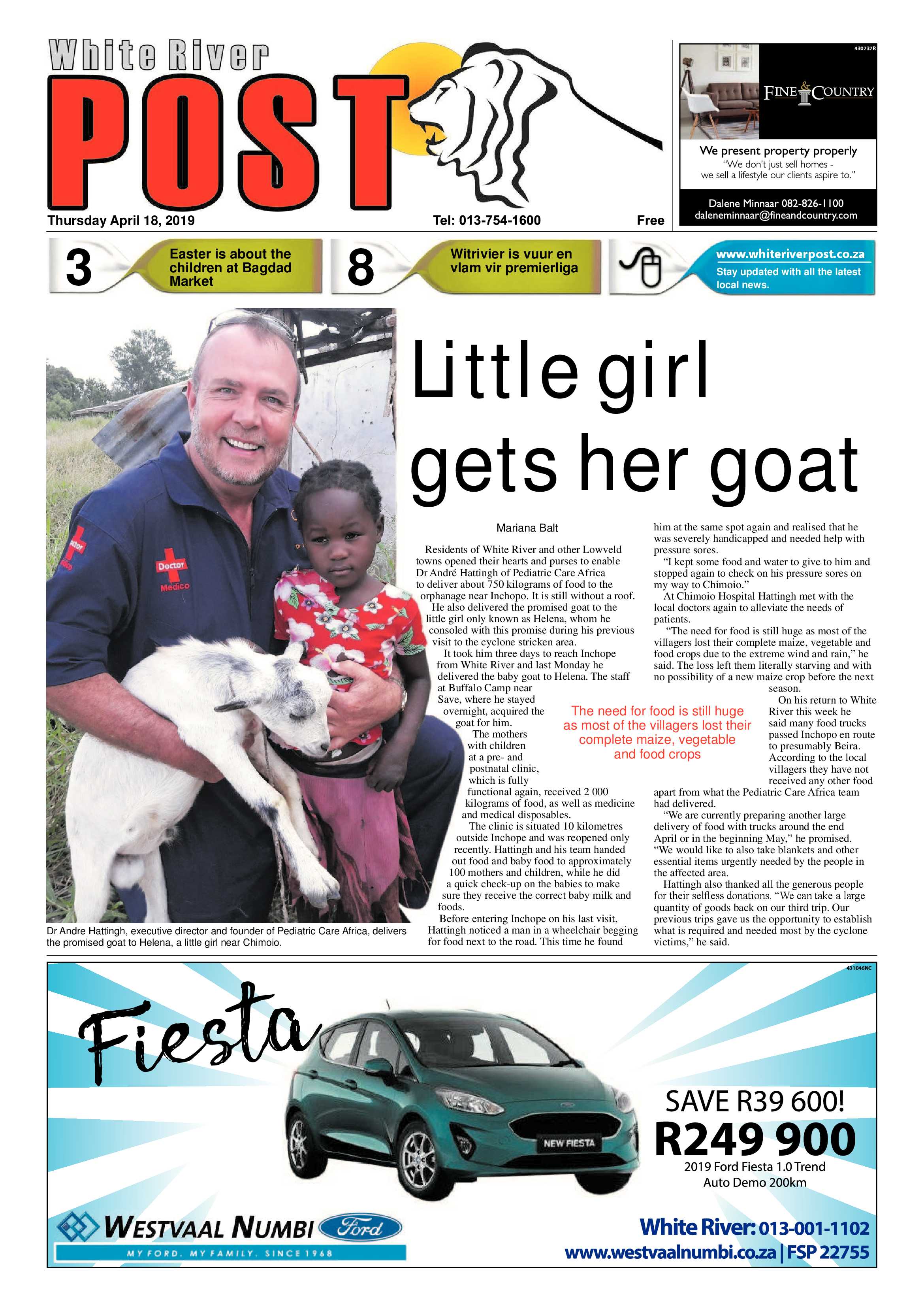 White River Post 18 April 2019 page 1