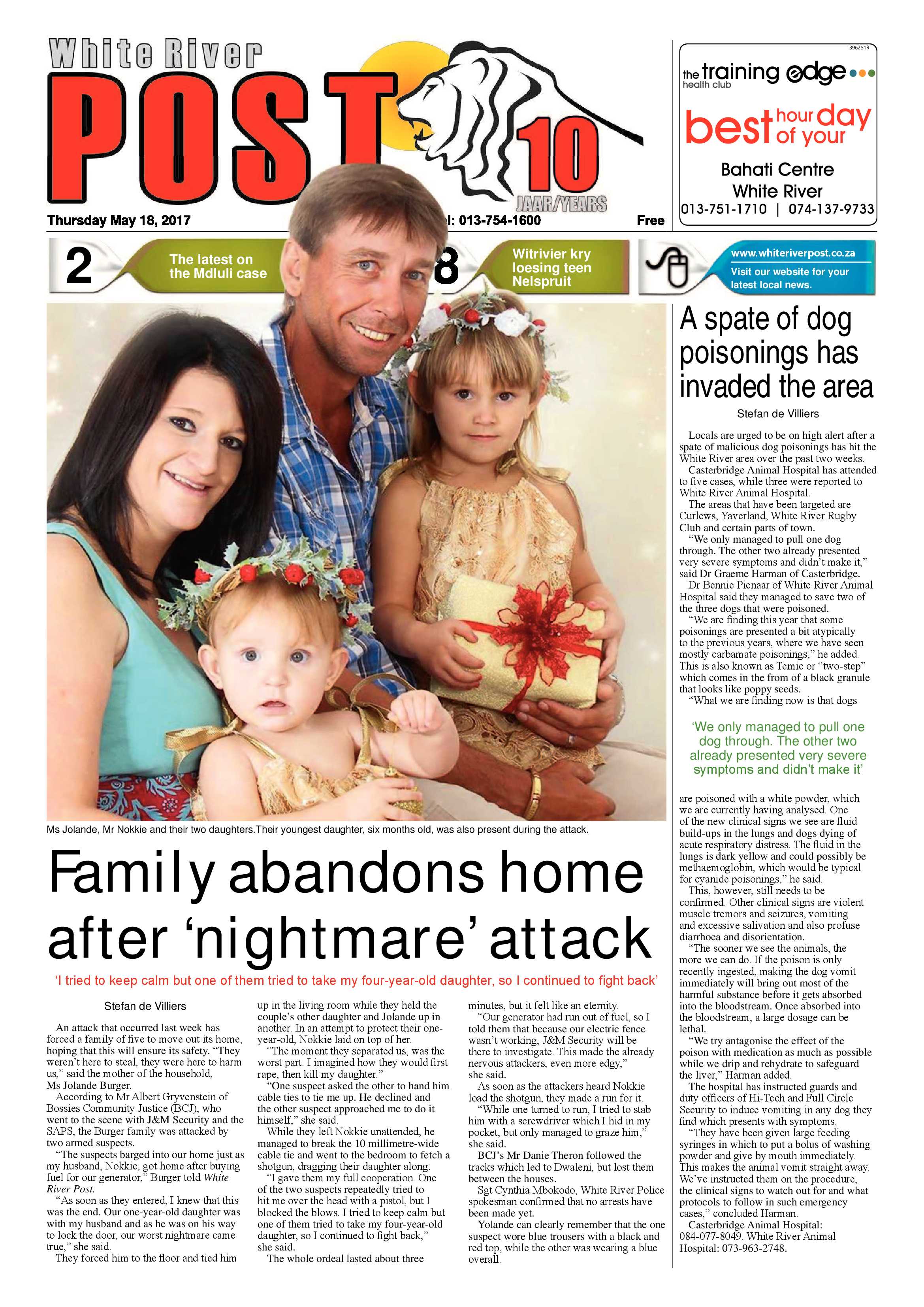 White River Post 18 May 2017 page 1