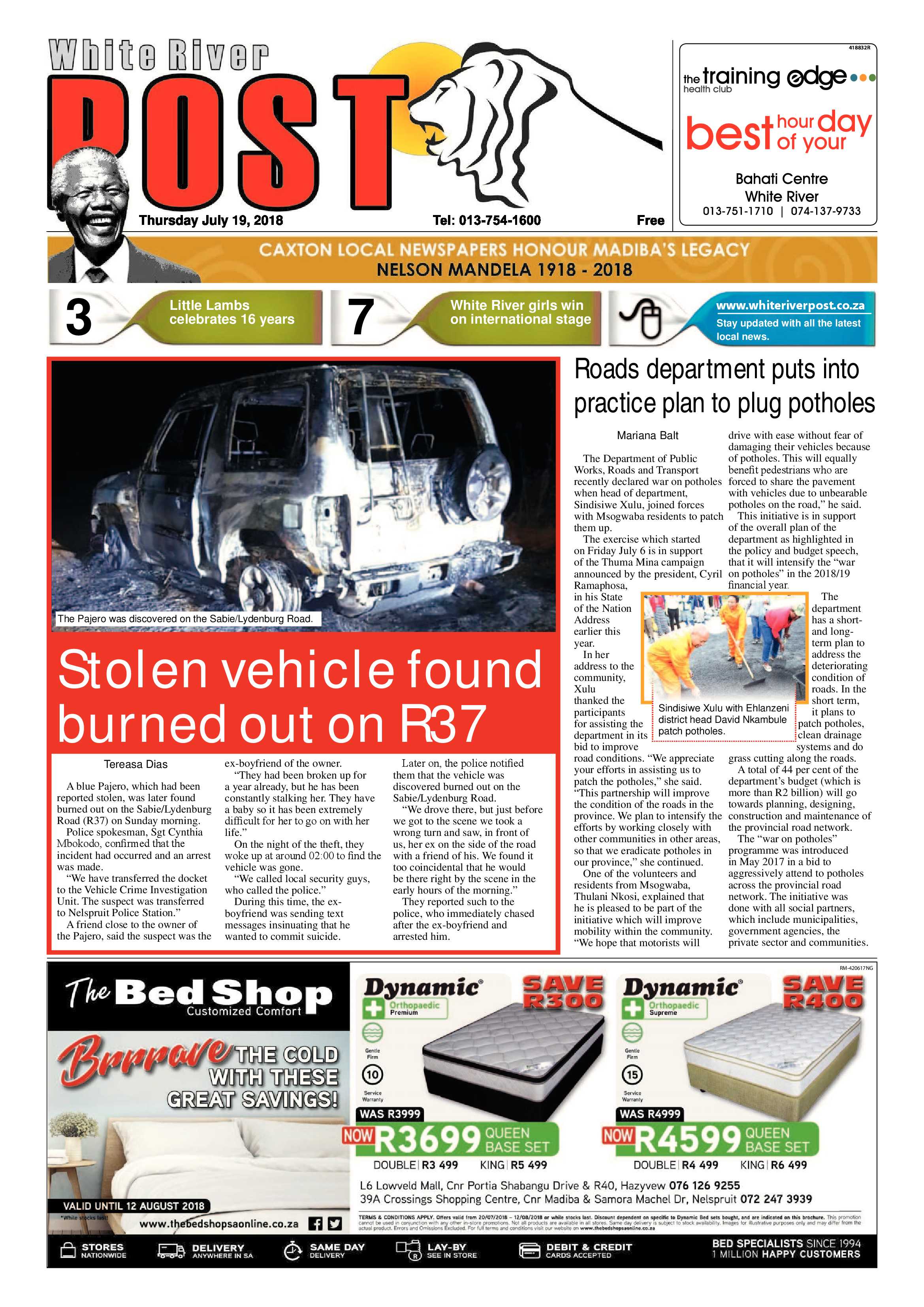 White River Post 19 July 2018 page 1