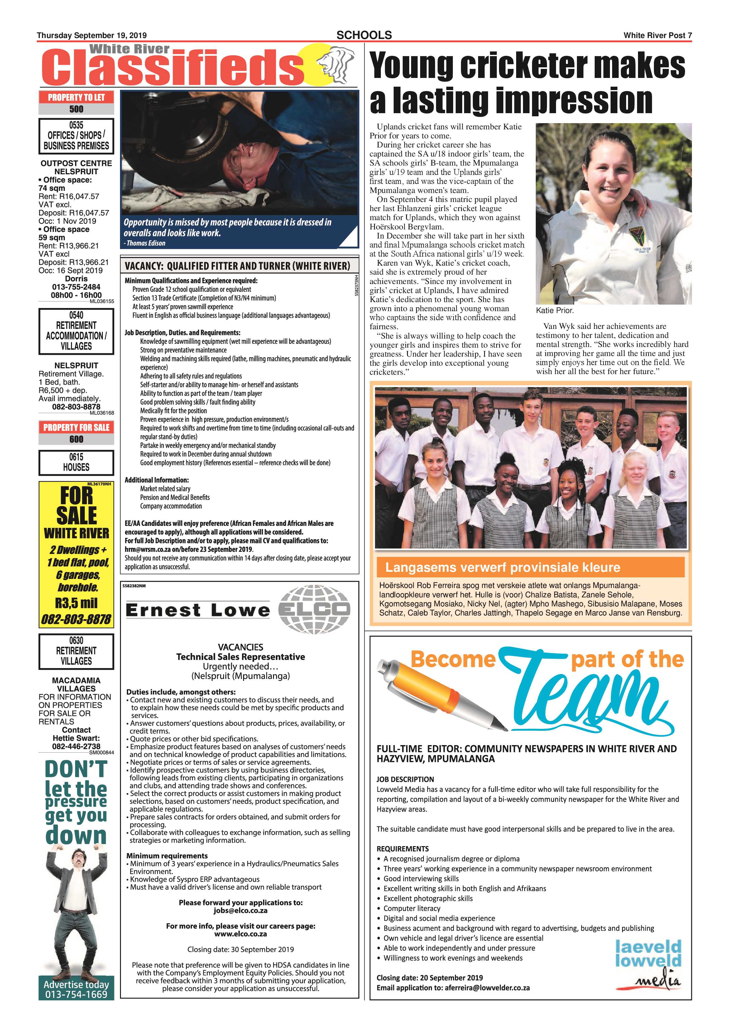 White River Post 19 September 2019 page 7