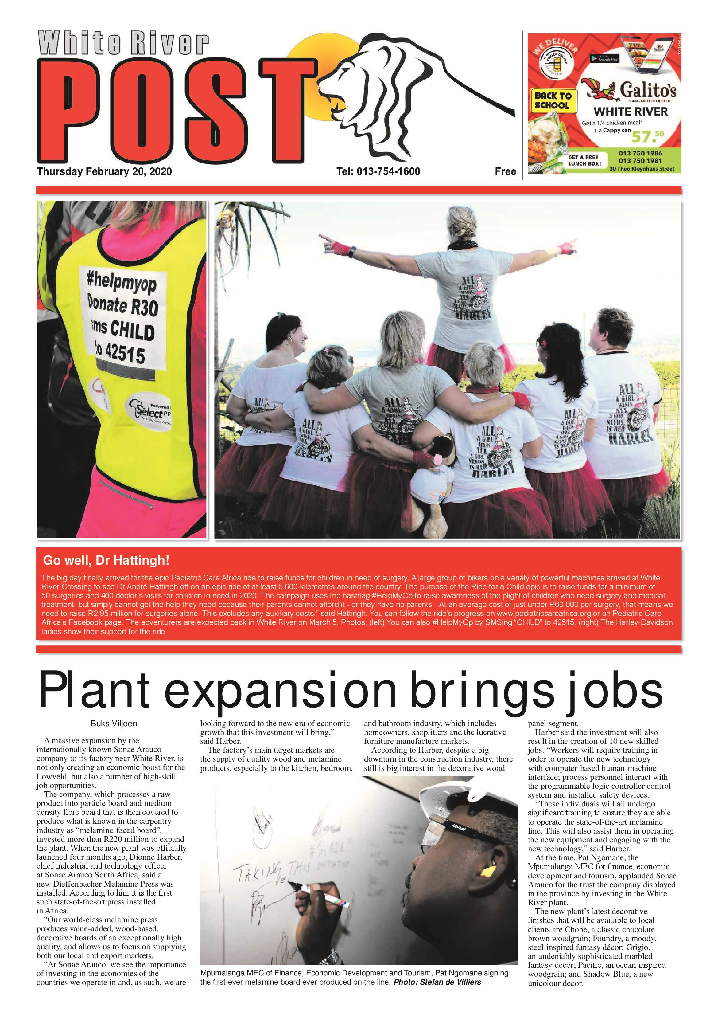 White River Post 20 February 2020 page 1