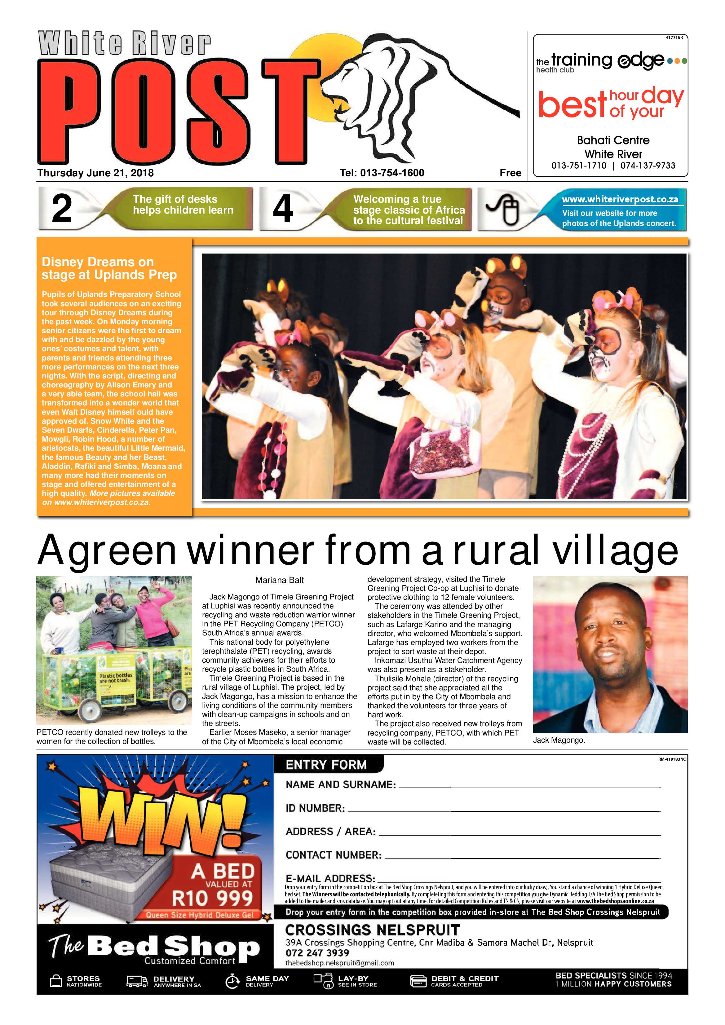 White River Post 21 June 2018 page 1