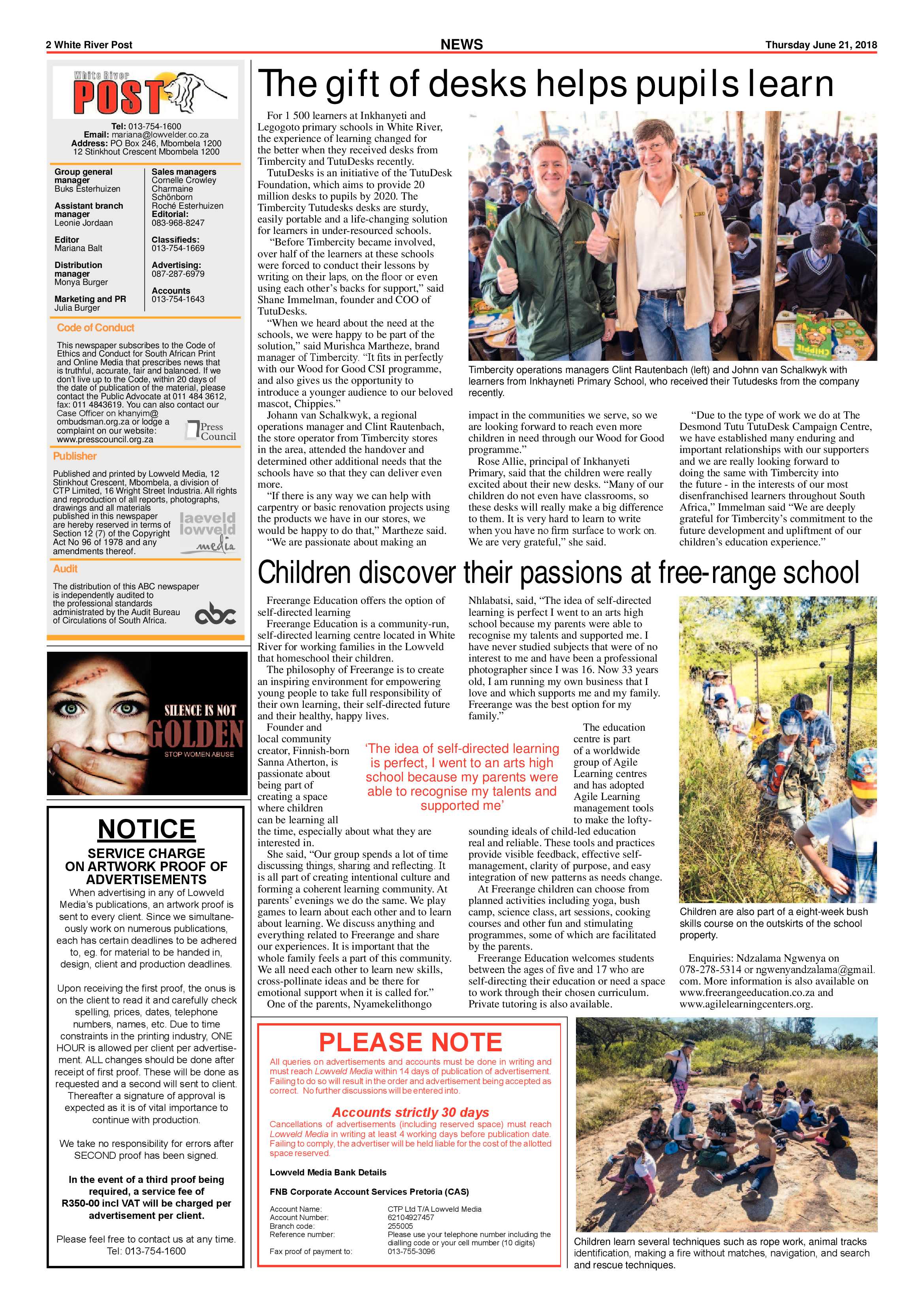White River Post 21 June 2018 page 2