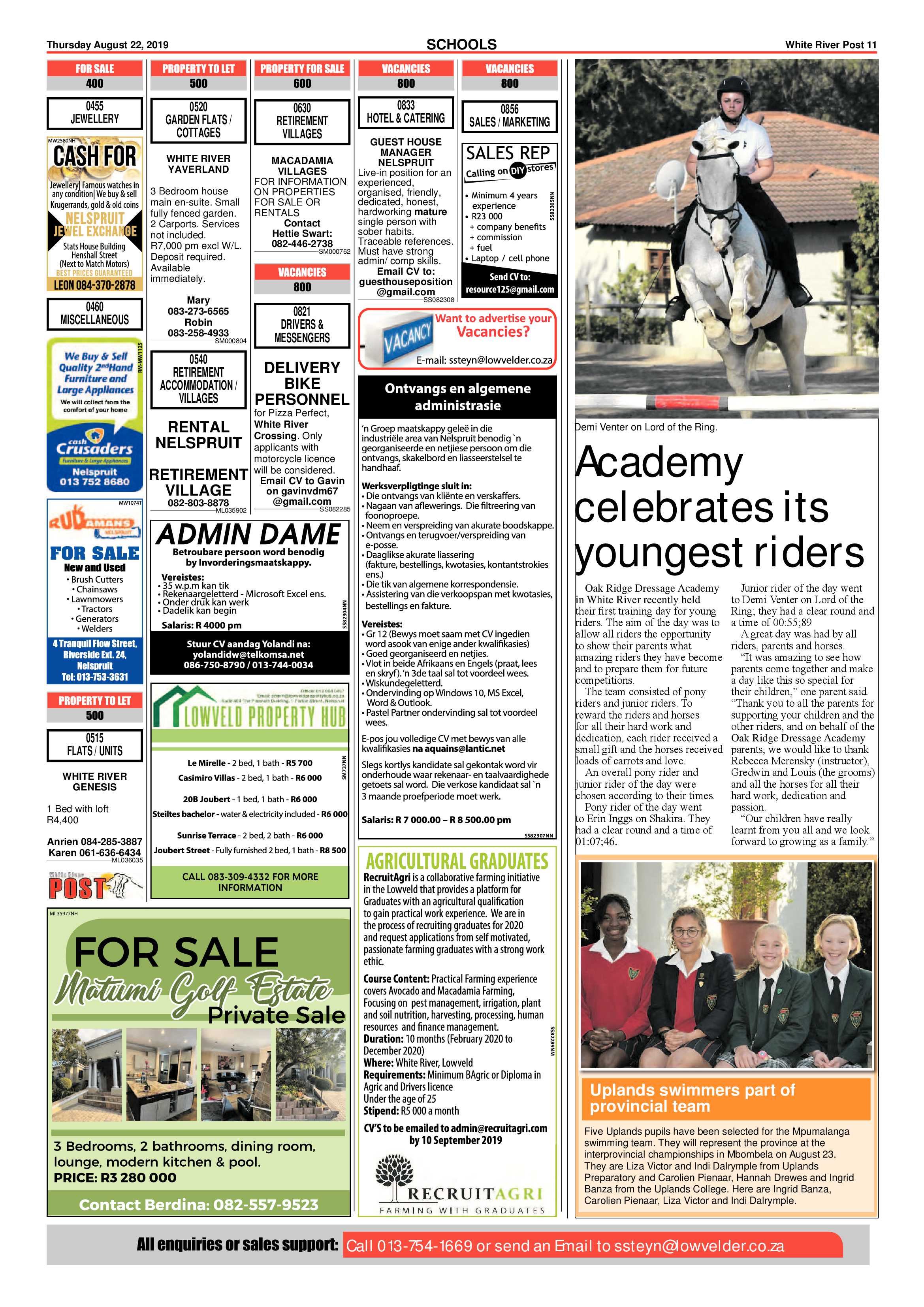 White River Post 22 August 2019 page 11