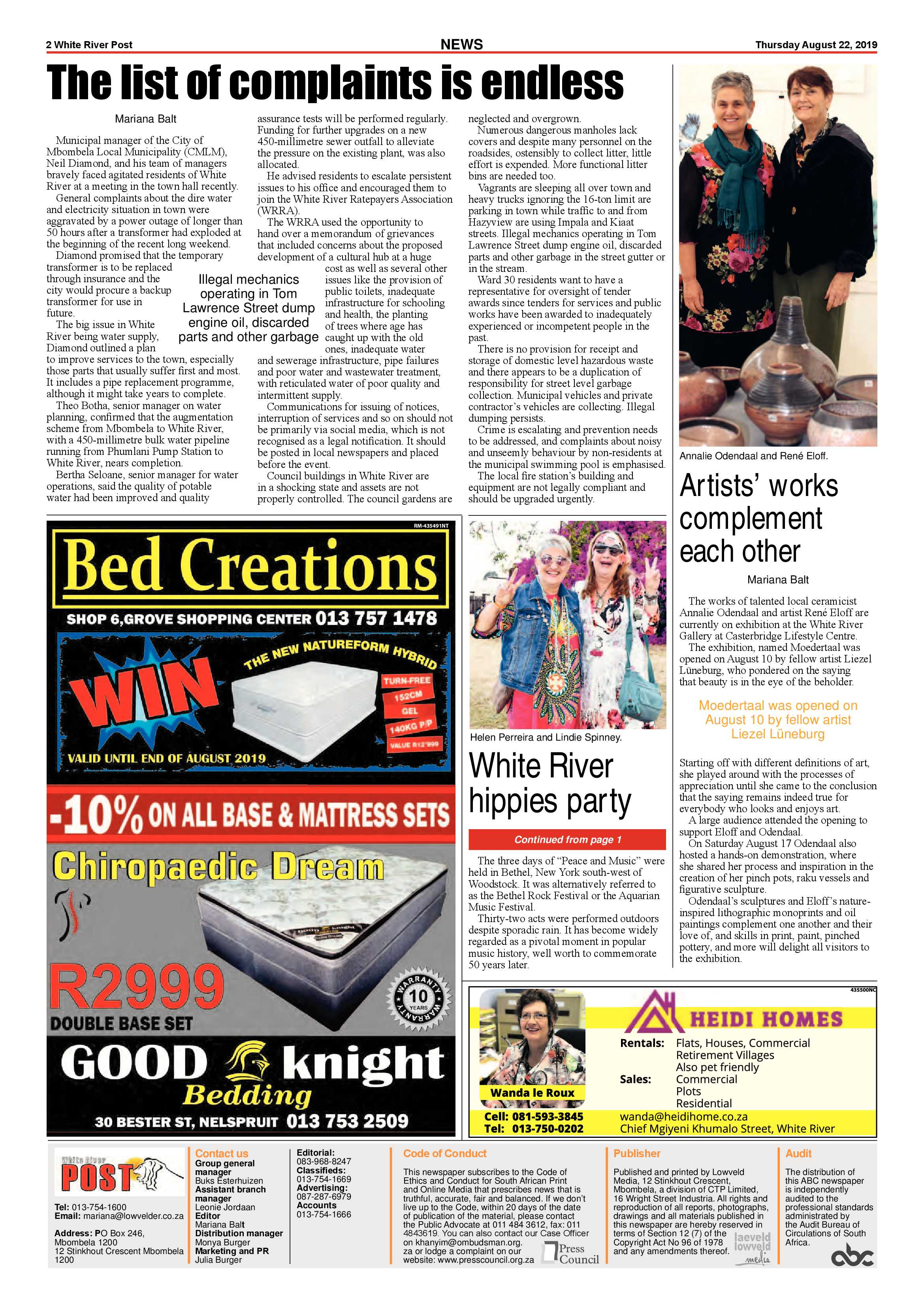 White River Post 22 August 2019 page 2