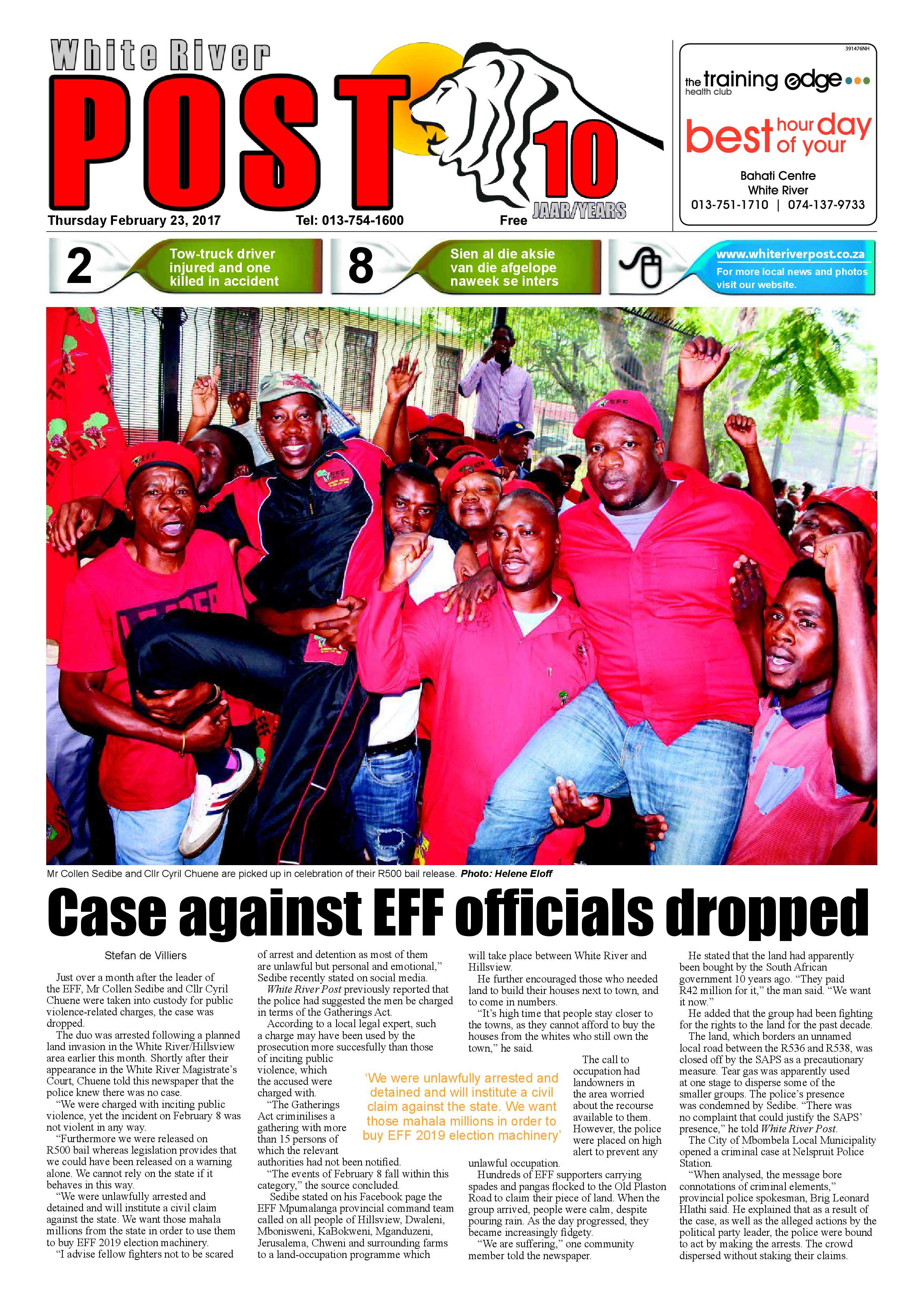 White River Post 23 February 2017 page 1