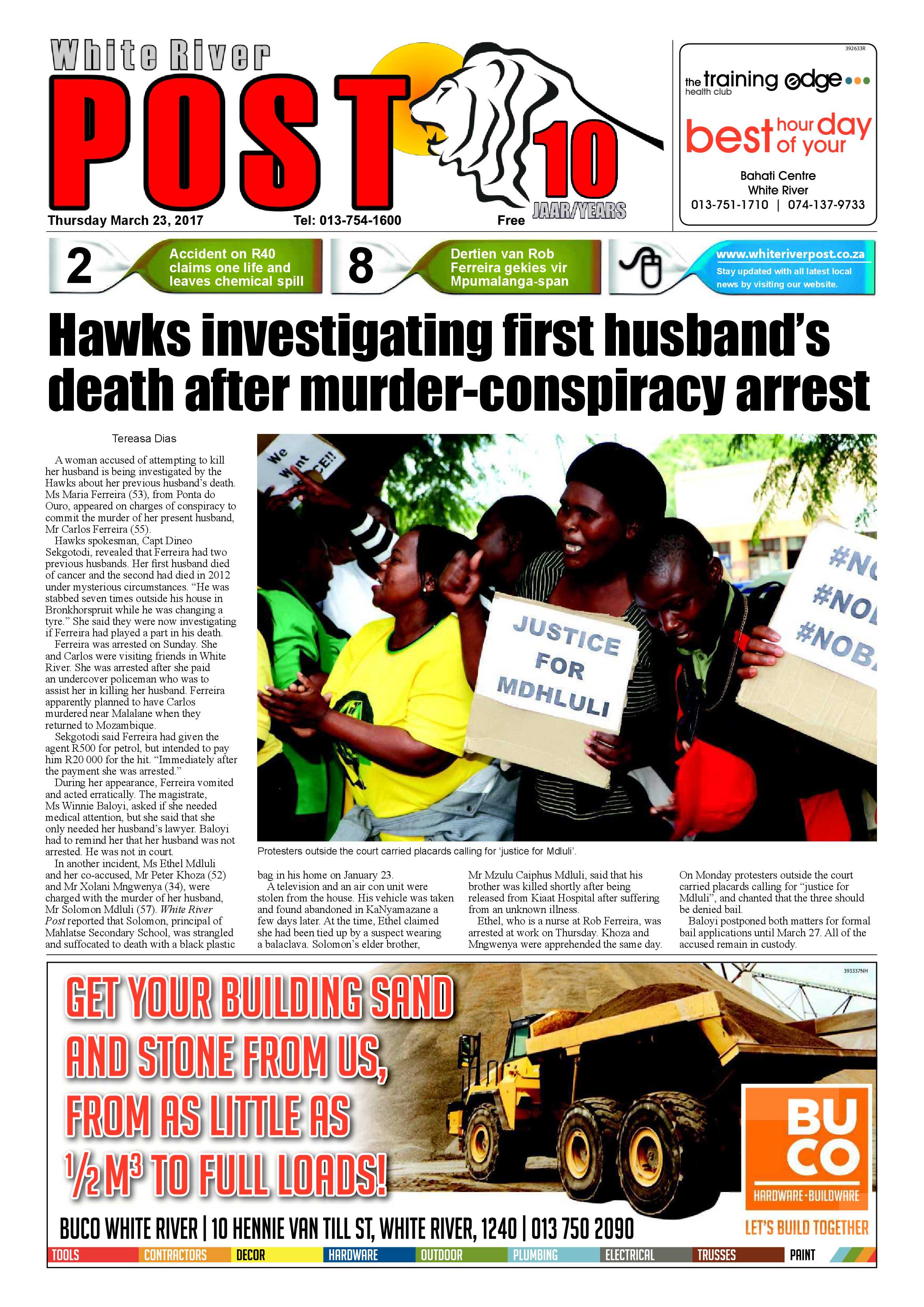 White River Post 23 March page 1