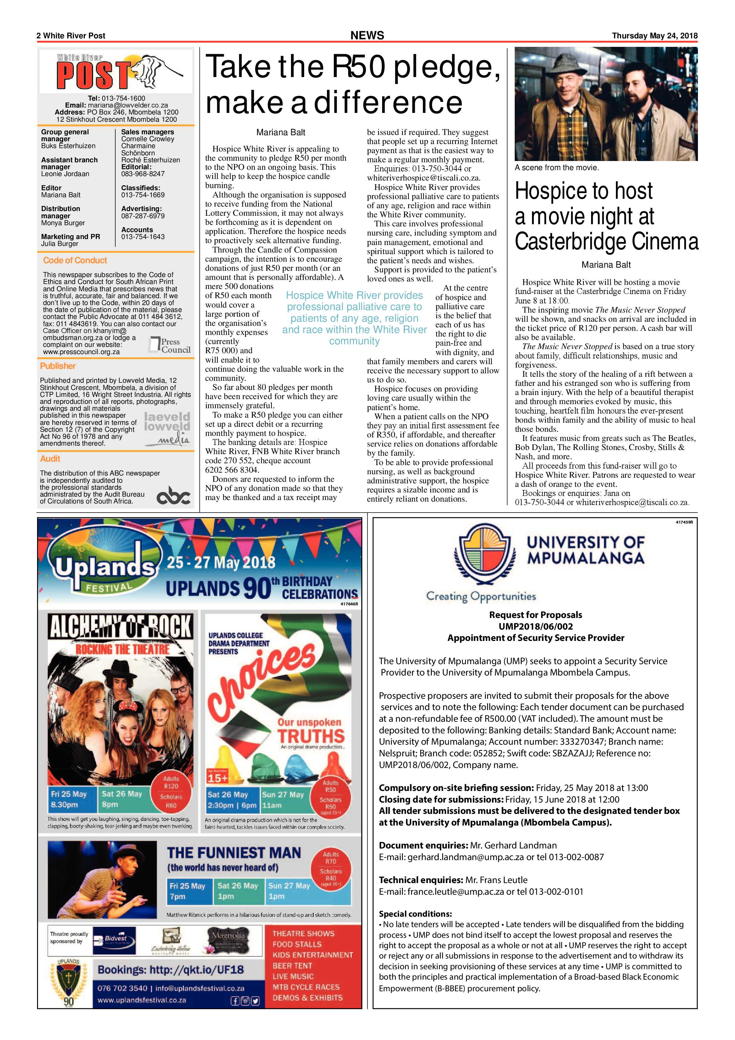 White River Post 24 May 2018 page 2