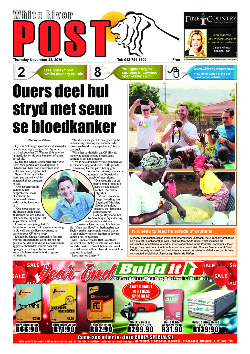 White River Post 24 November 2016 page 1