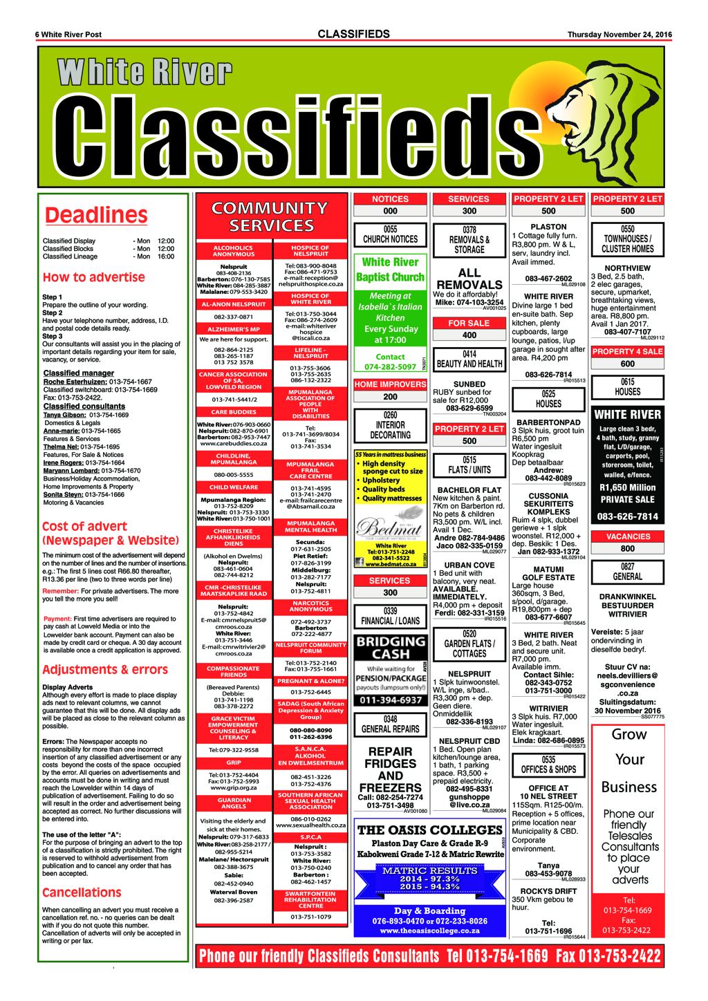 White River Post 24 November 2016 page 6