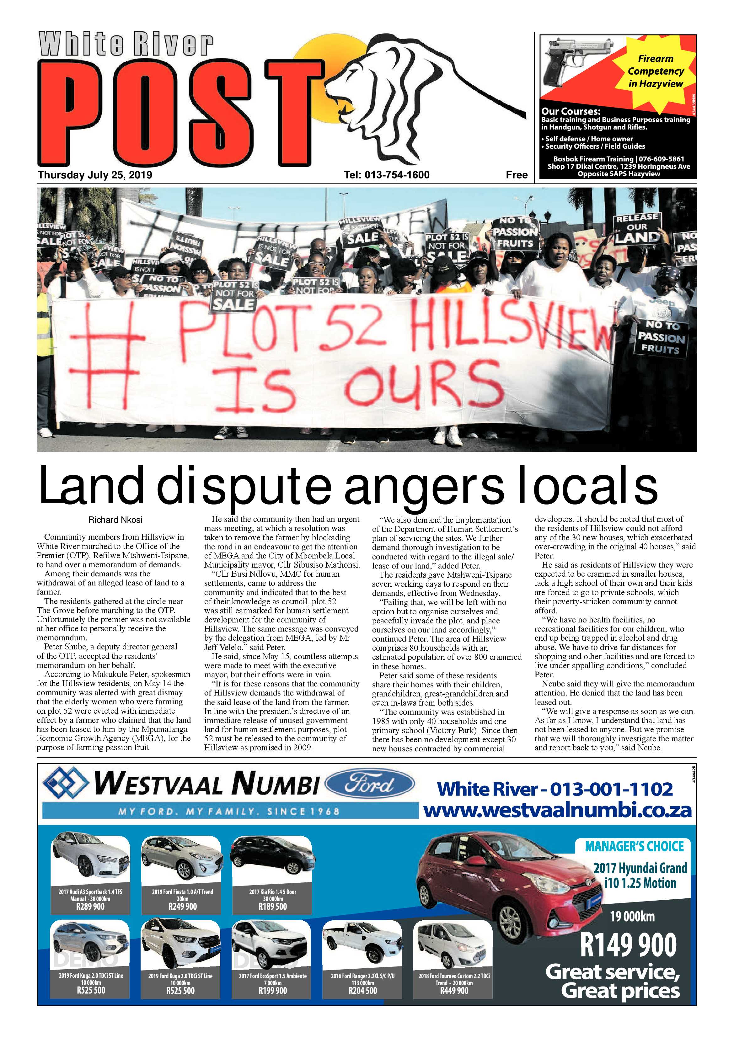 White River Post 25 July 2019 page 1