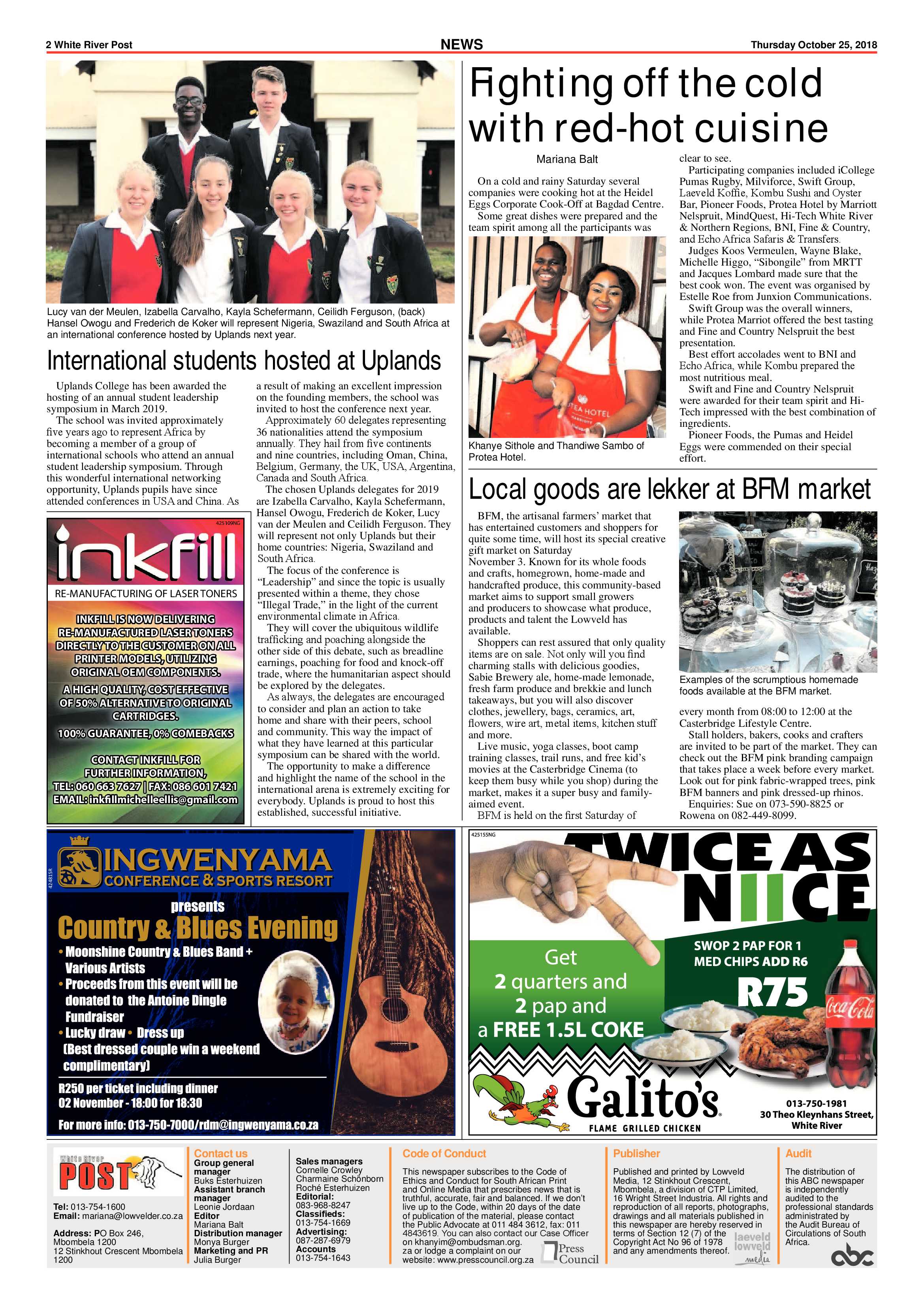 White River Post 25 October 2018 page 2