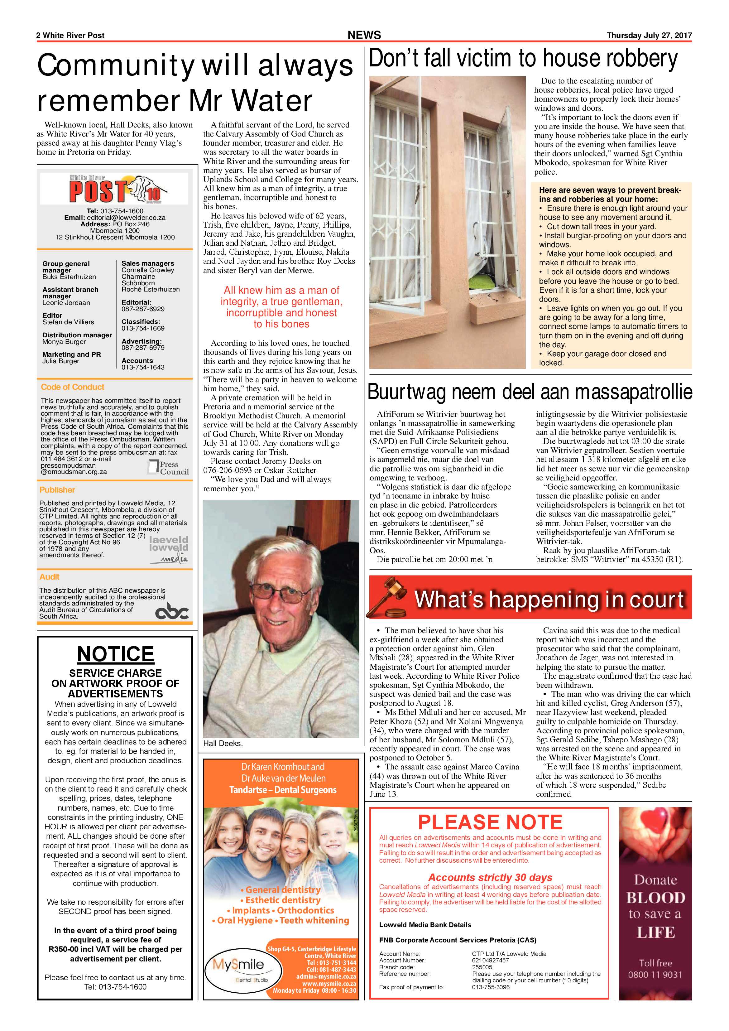White River Post 27 July 2017 page 2