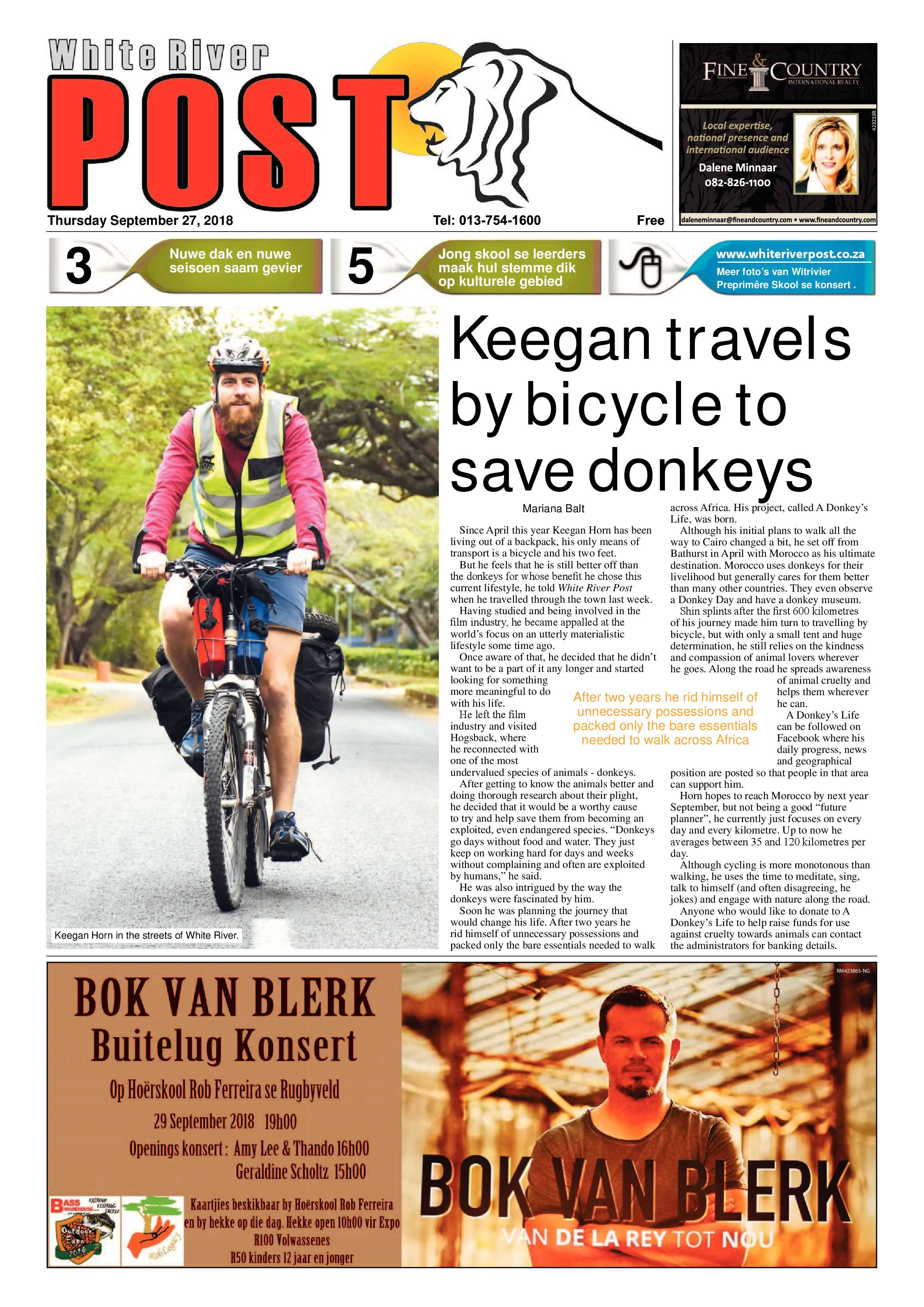 White River Post 28 September 2018 page 1