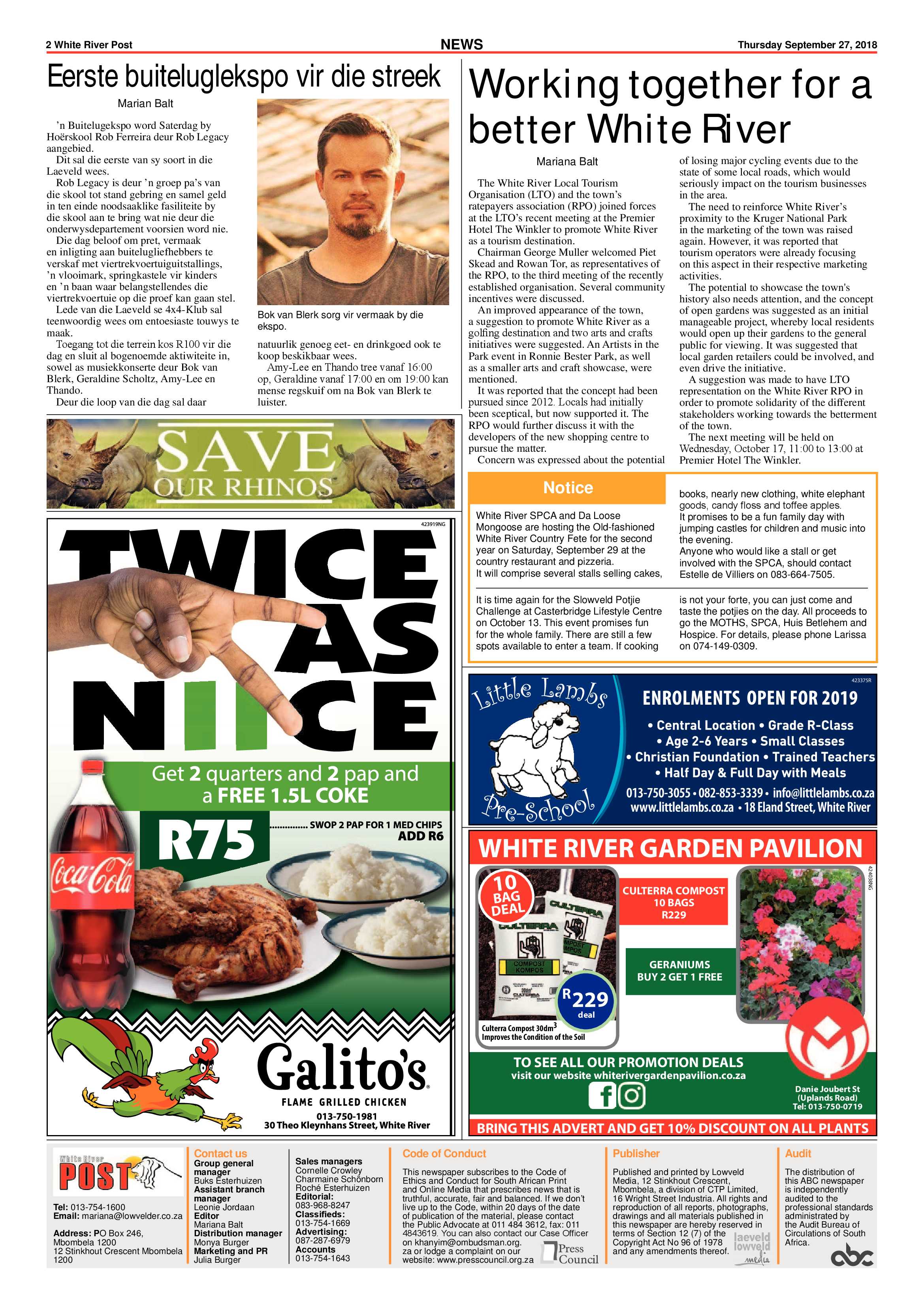 White River Post 28 September 2018 page 2