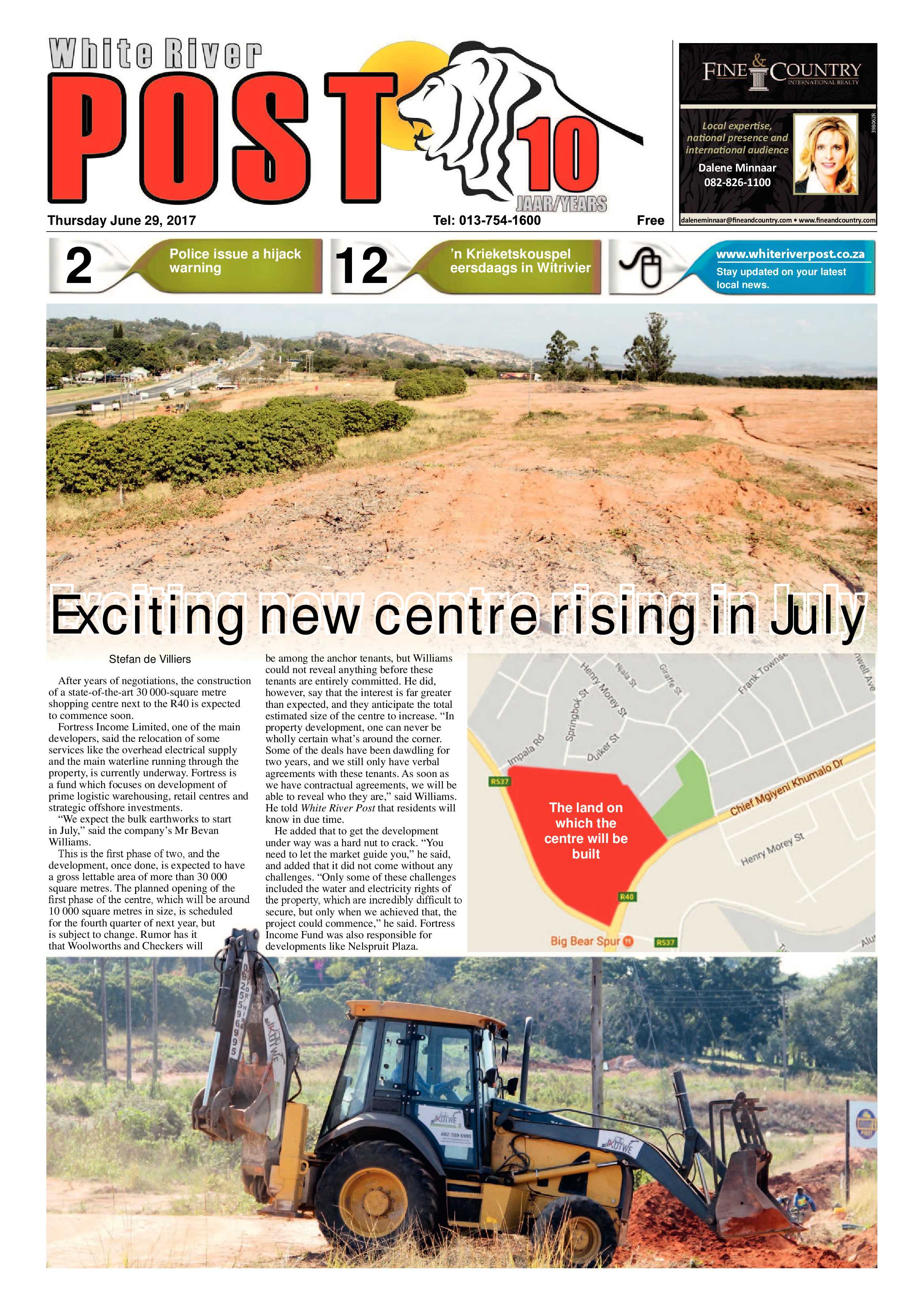 White River Post 29 June 2017 page 1