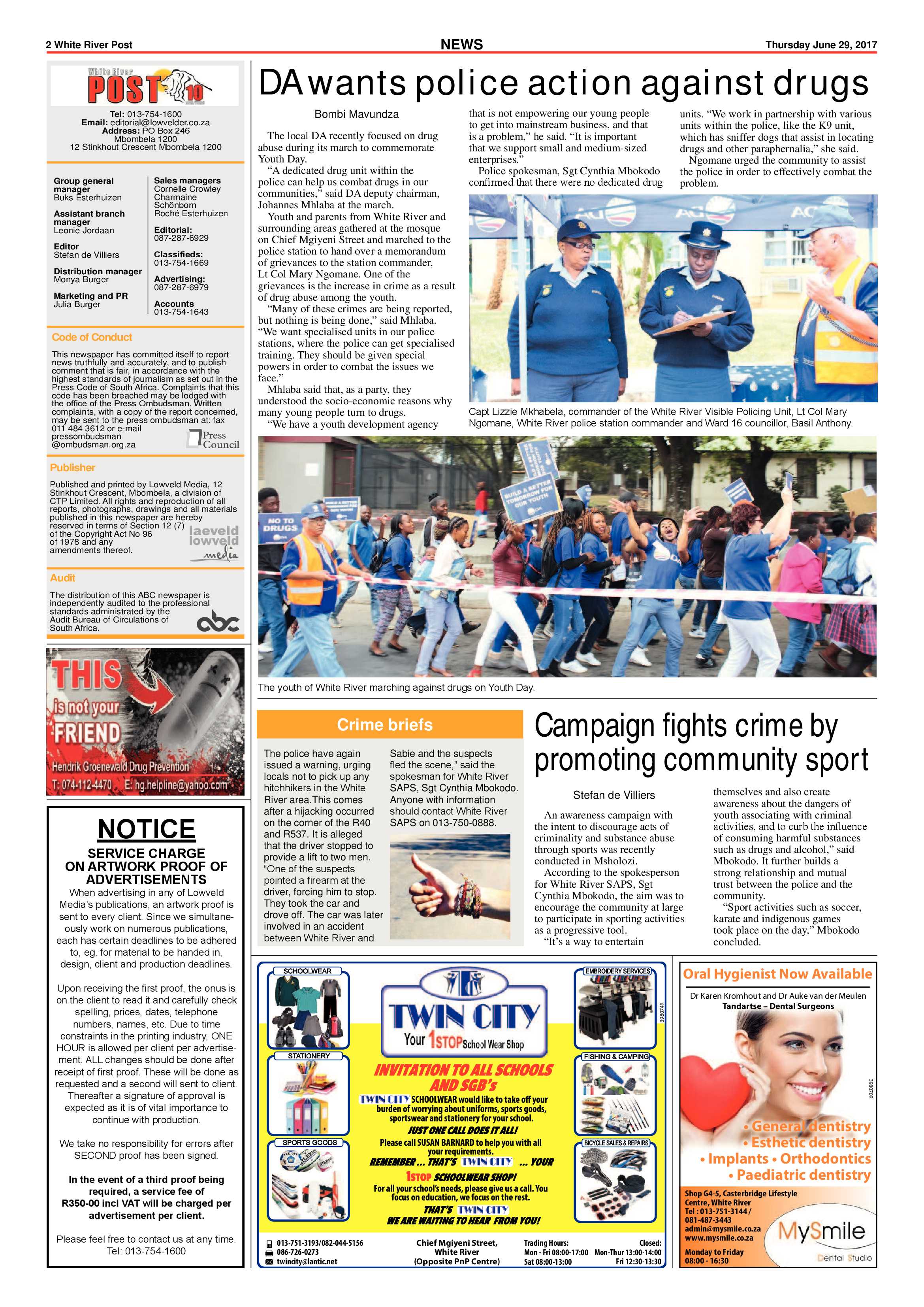 White River Post 29 June 2017 page 2
