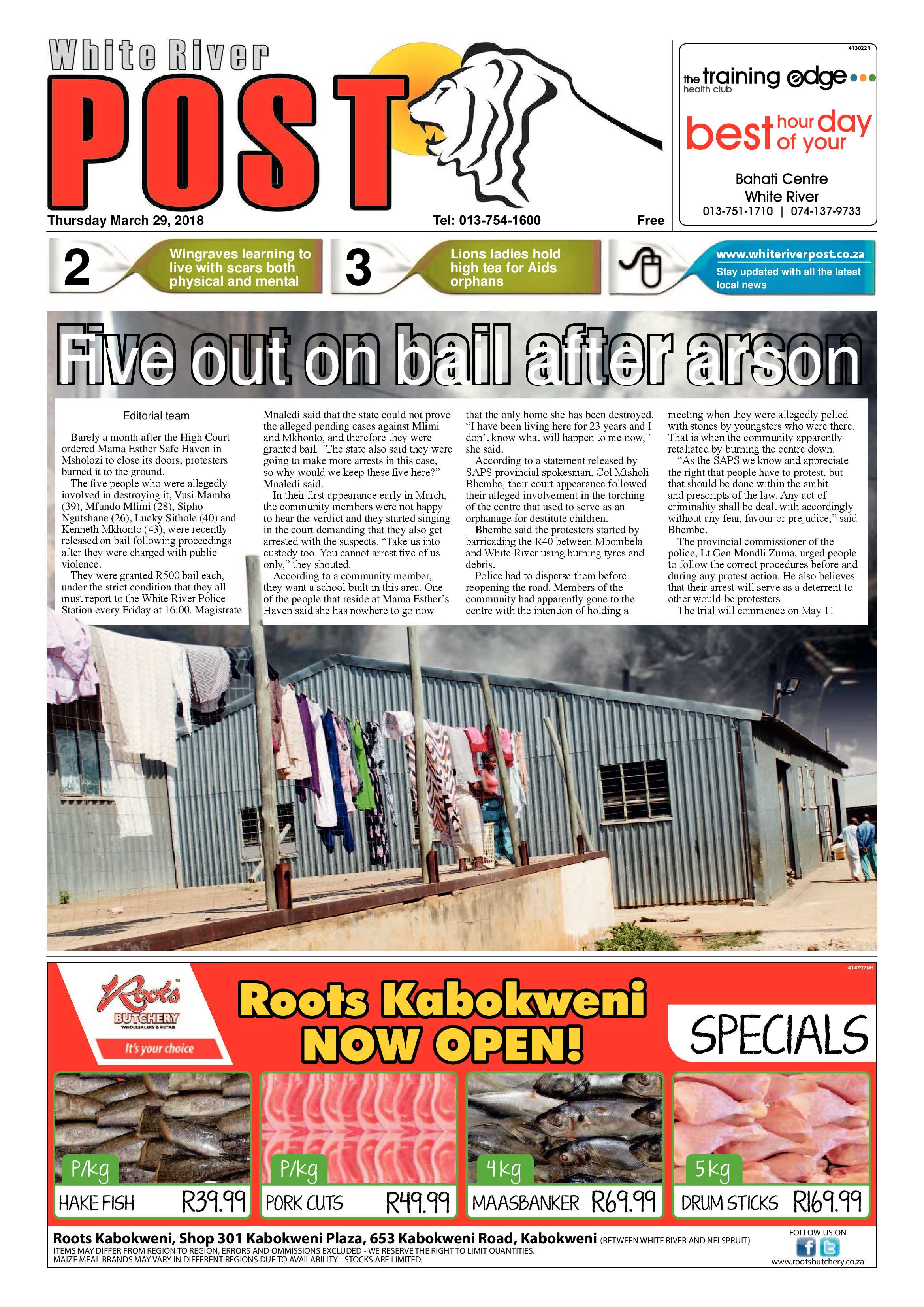 White River Post 29 March 2018 page 1