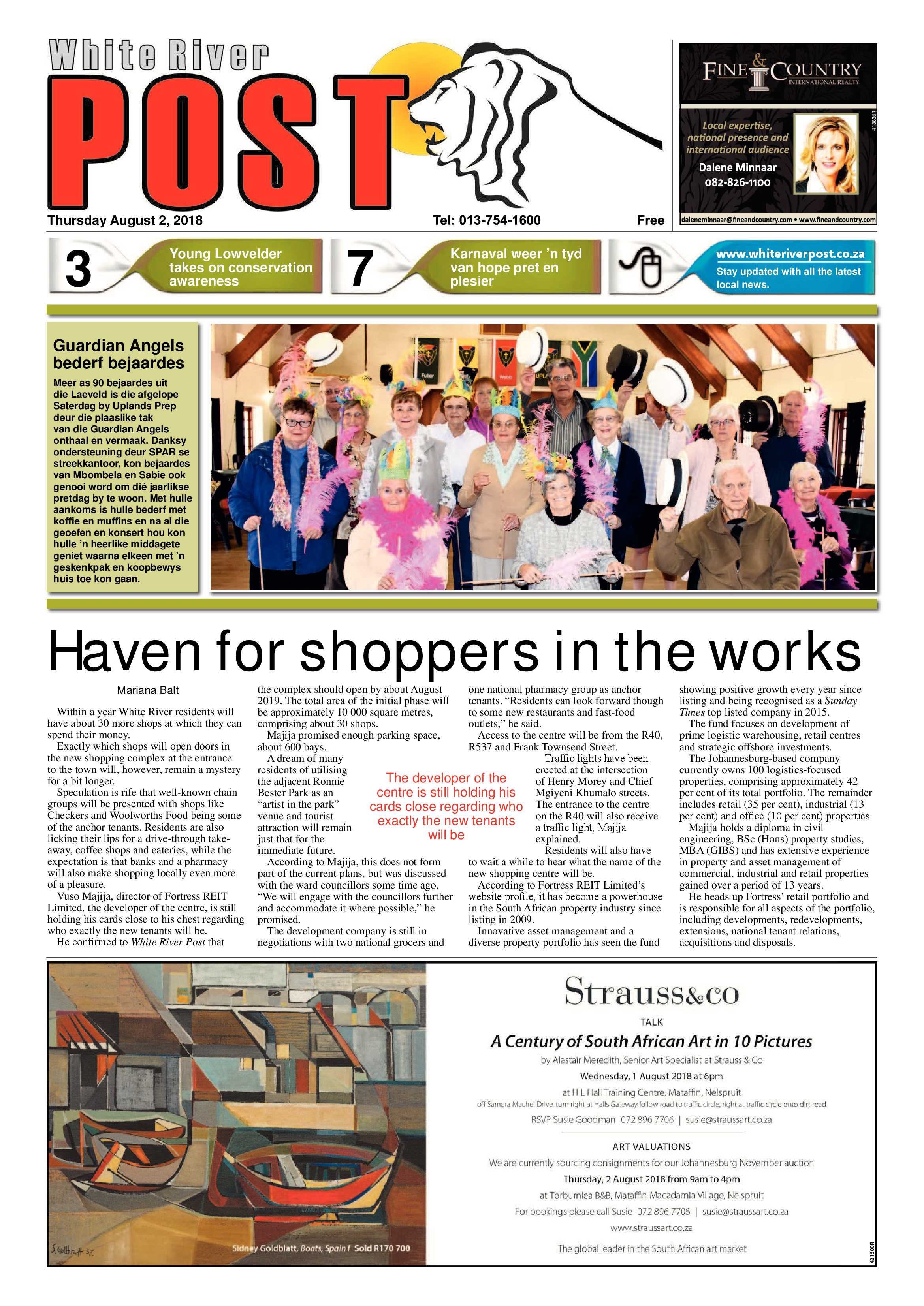 White River Post 2 August 2018 page 1