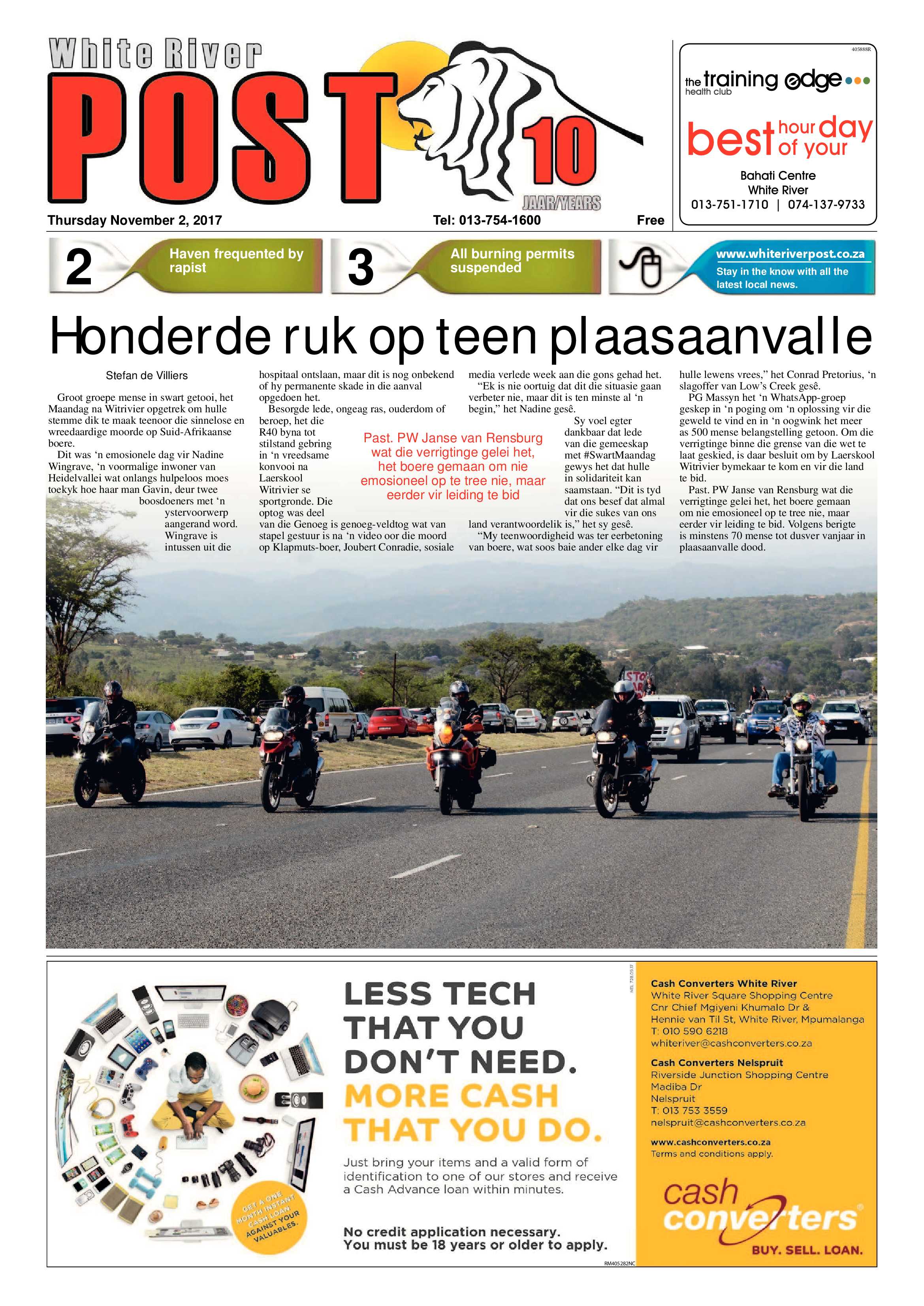 White River Post 2 November 2017 page 1