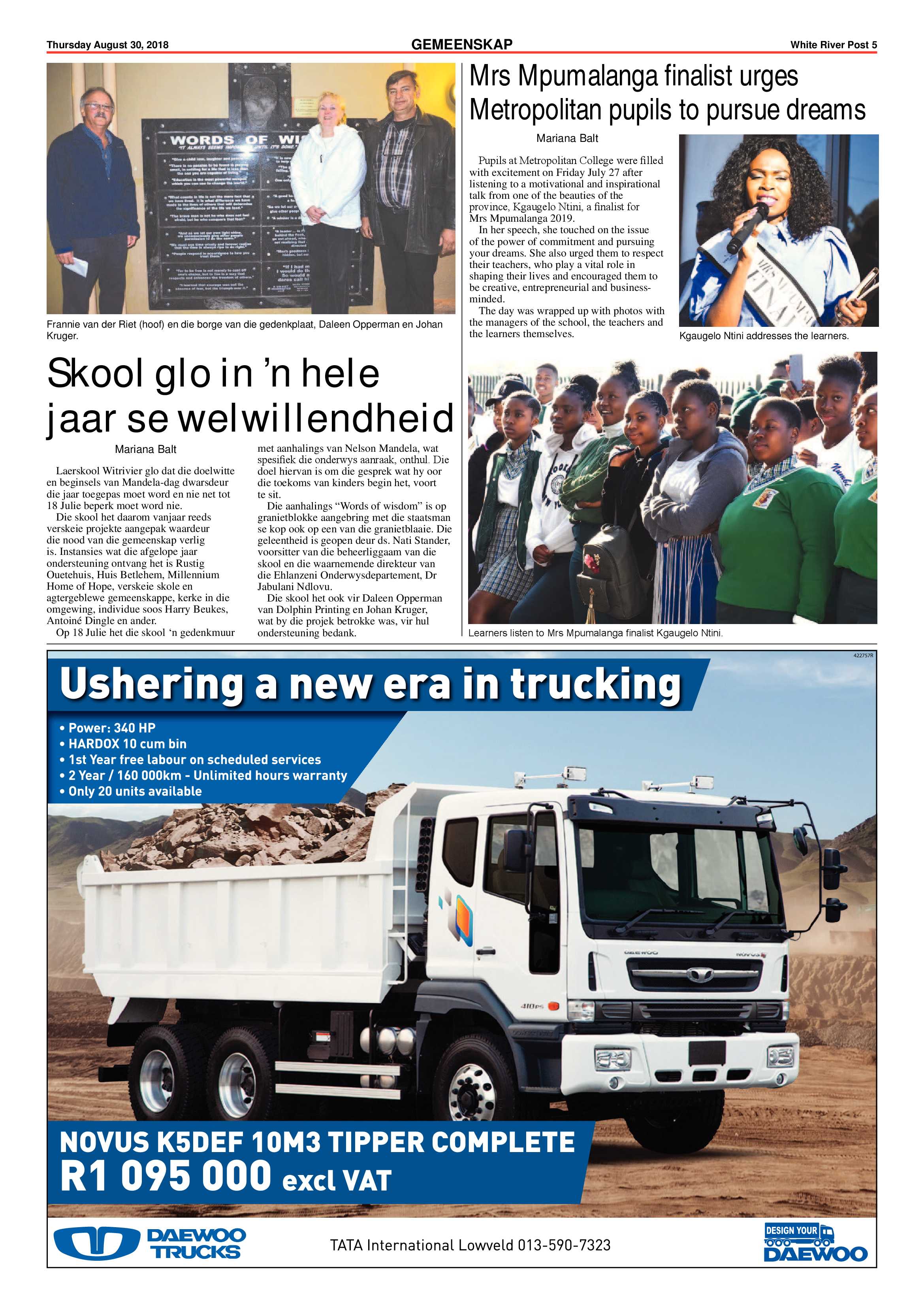 White River Post 30 August 2018 page 5