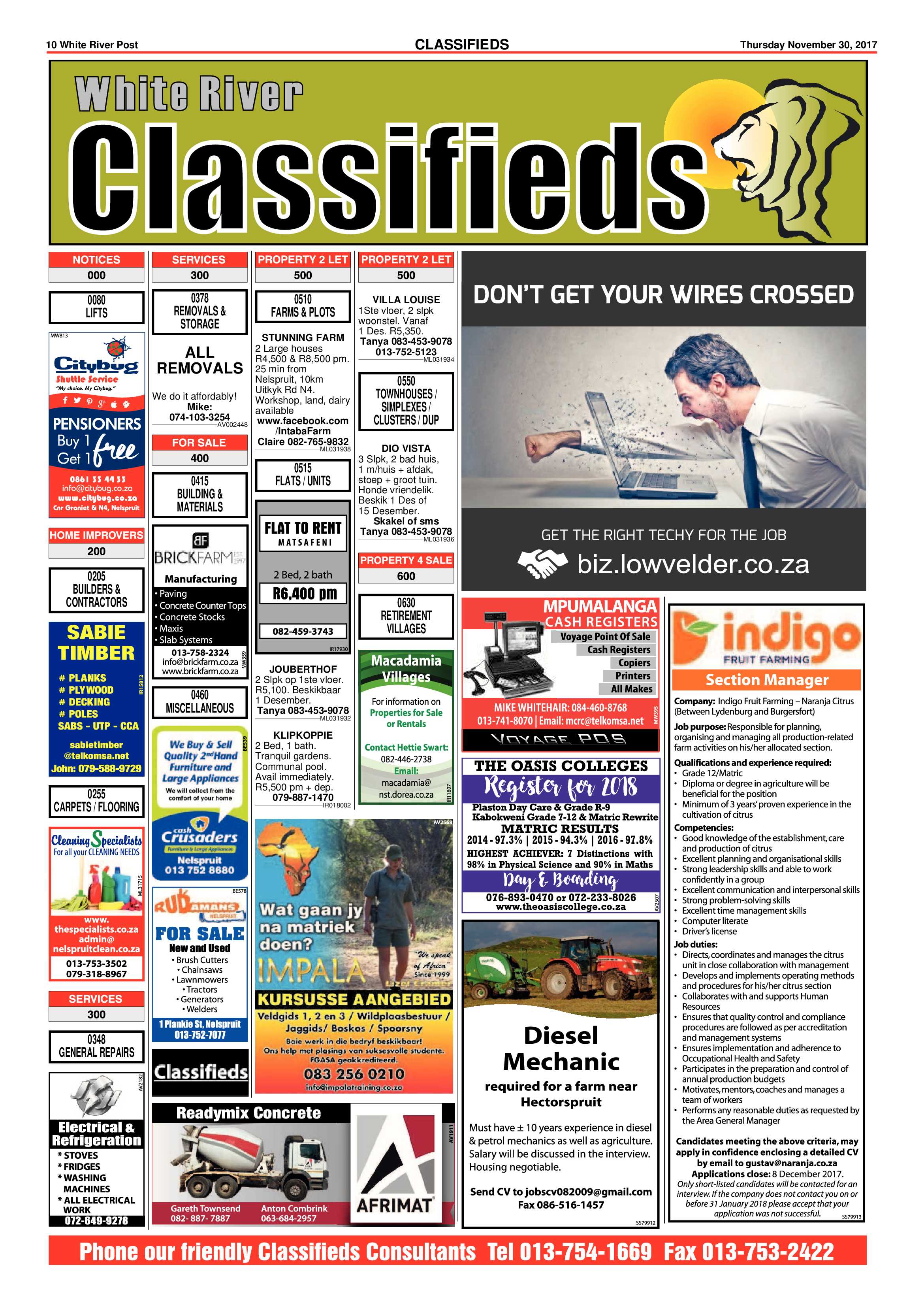 White River Post 30 November 2017 page 10