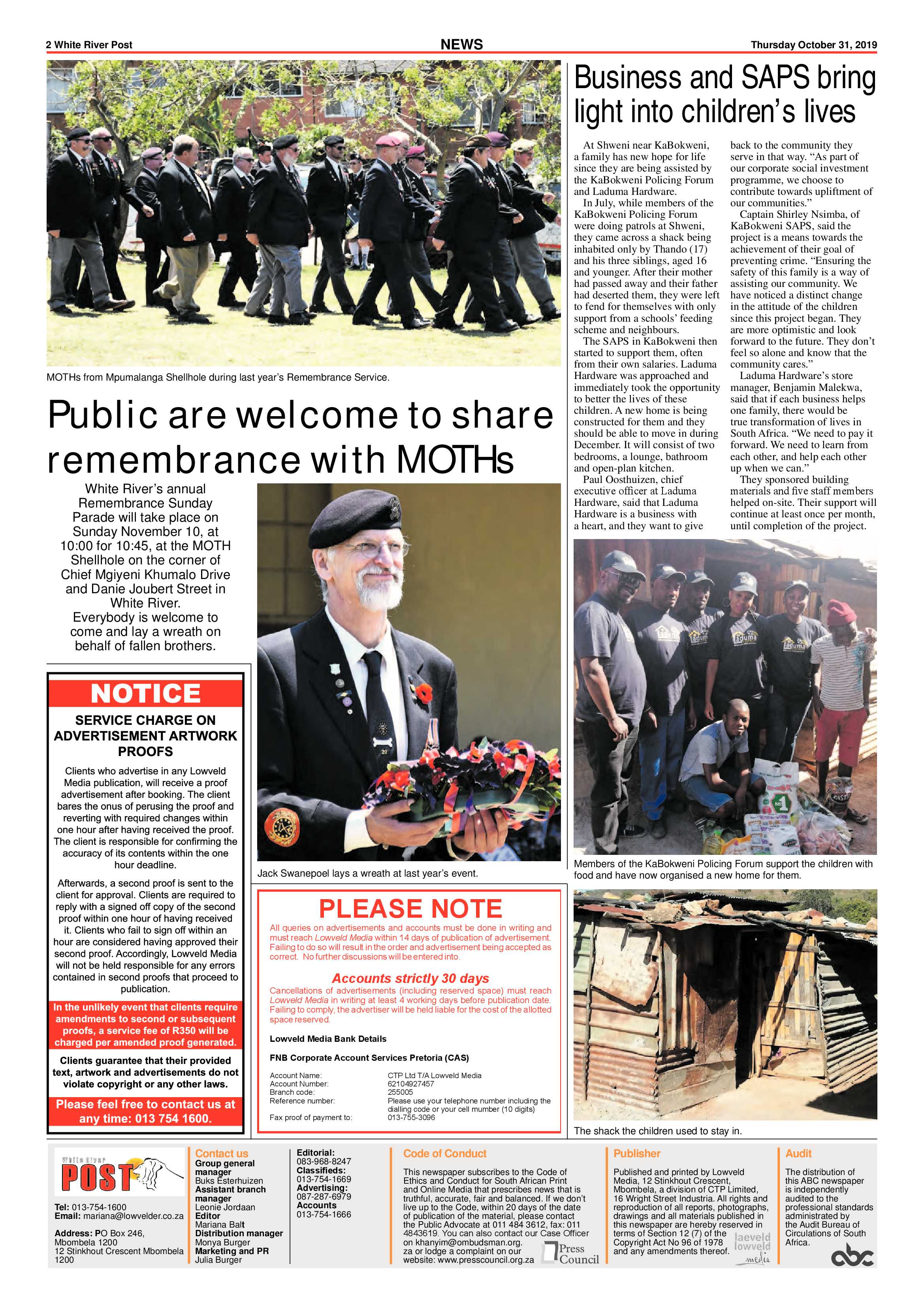White River Post 31 October 2019 page 2