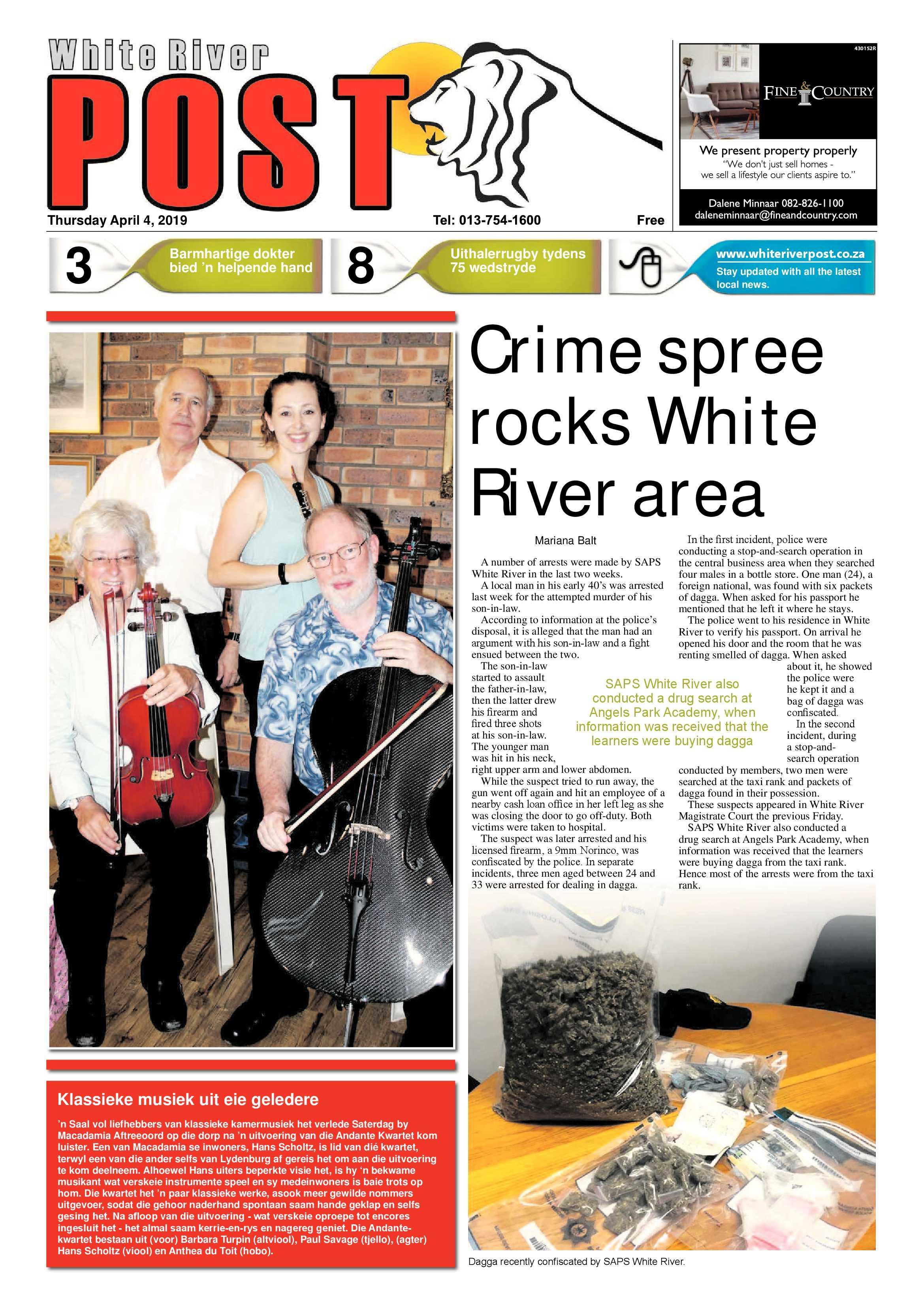 White River Post 4 April 2019 page 1