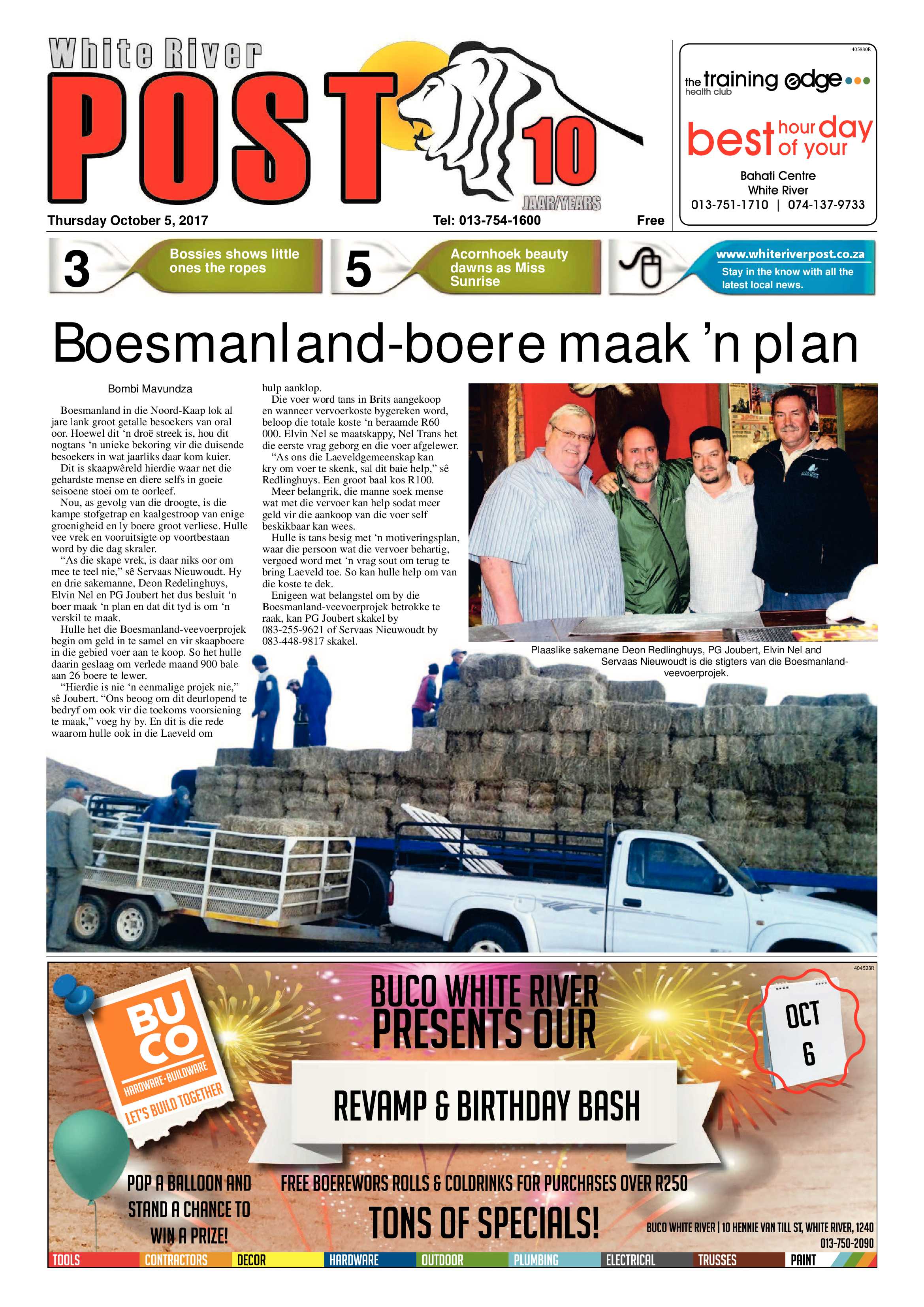 White River Post 5 October 2017 page 1