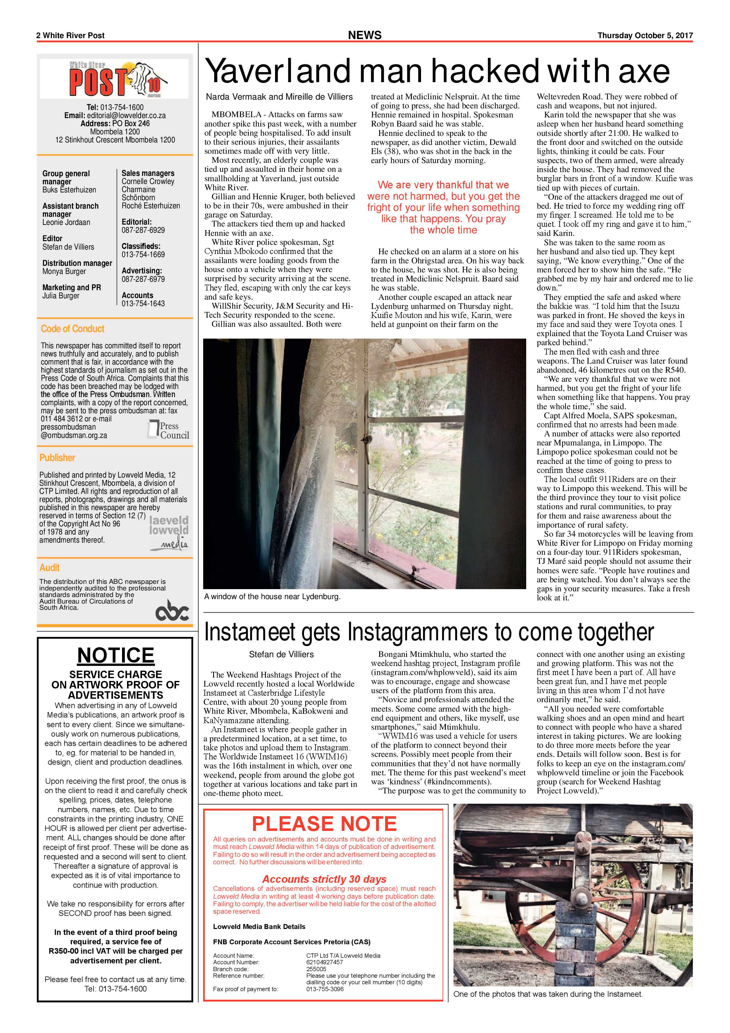 White River Post 5 October 2017 page 2