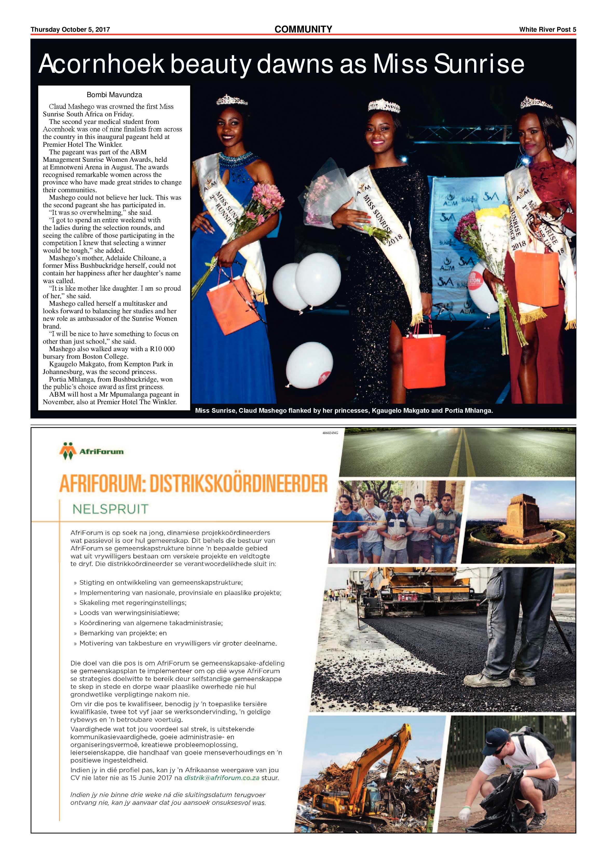 White River Post 5 October 2017 page 5