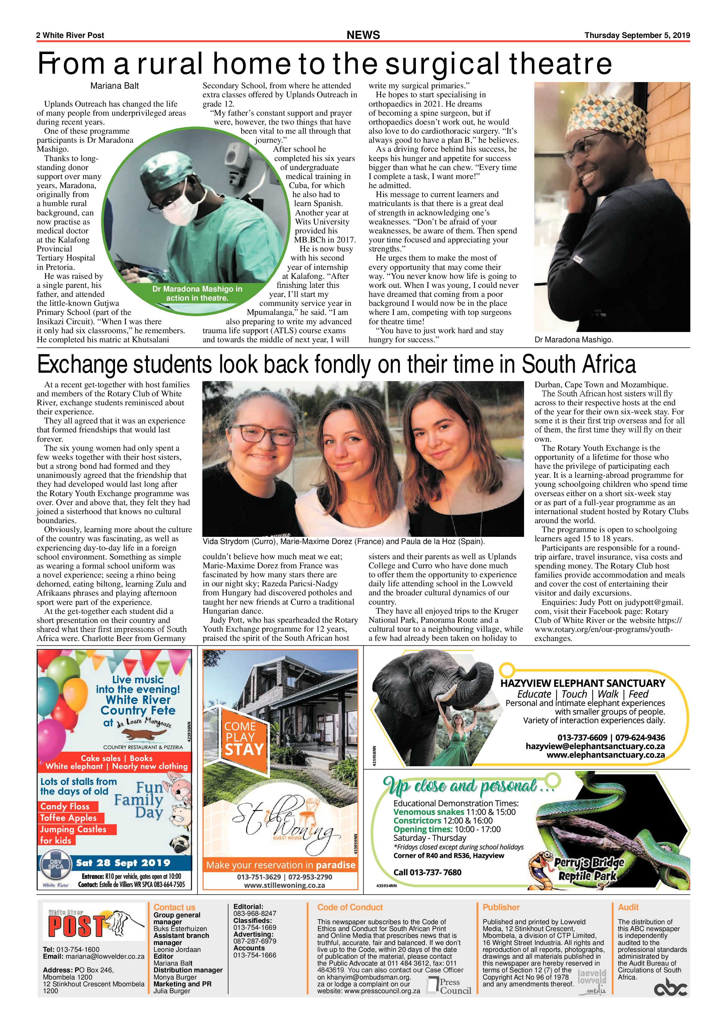 White River Post 5 September 2019 page 2