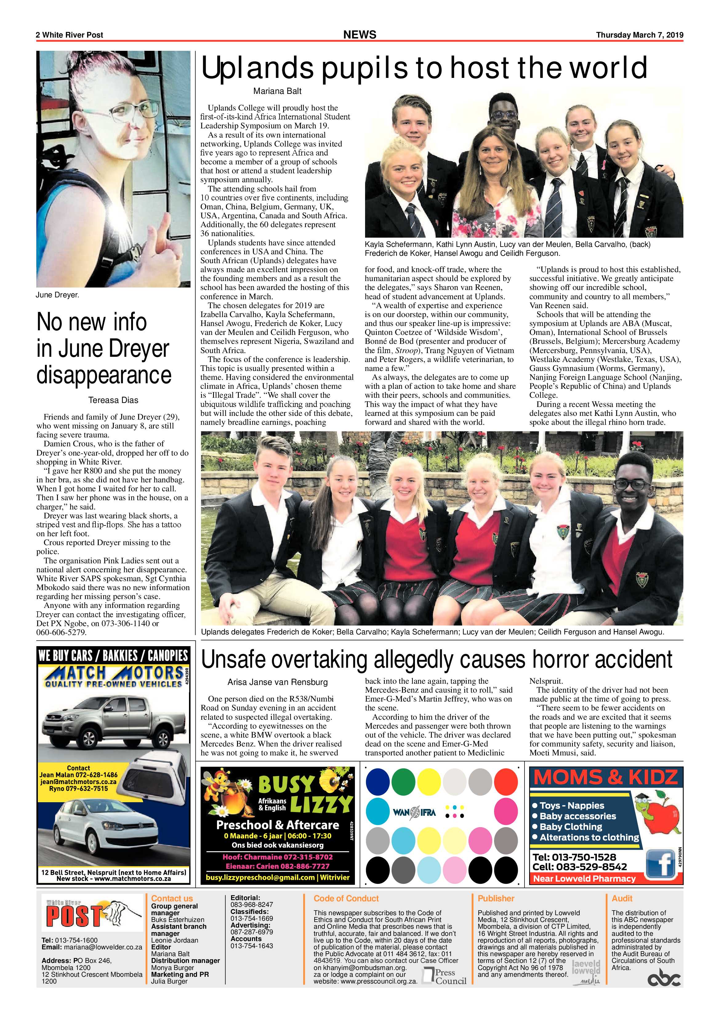 White River Post 7 March 2019 page 2
