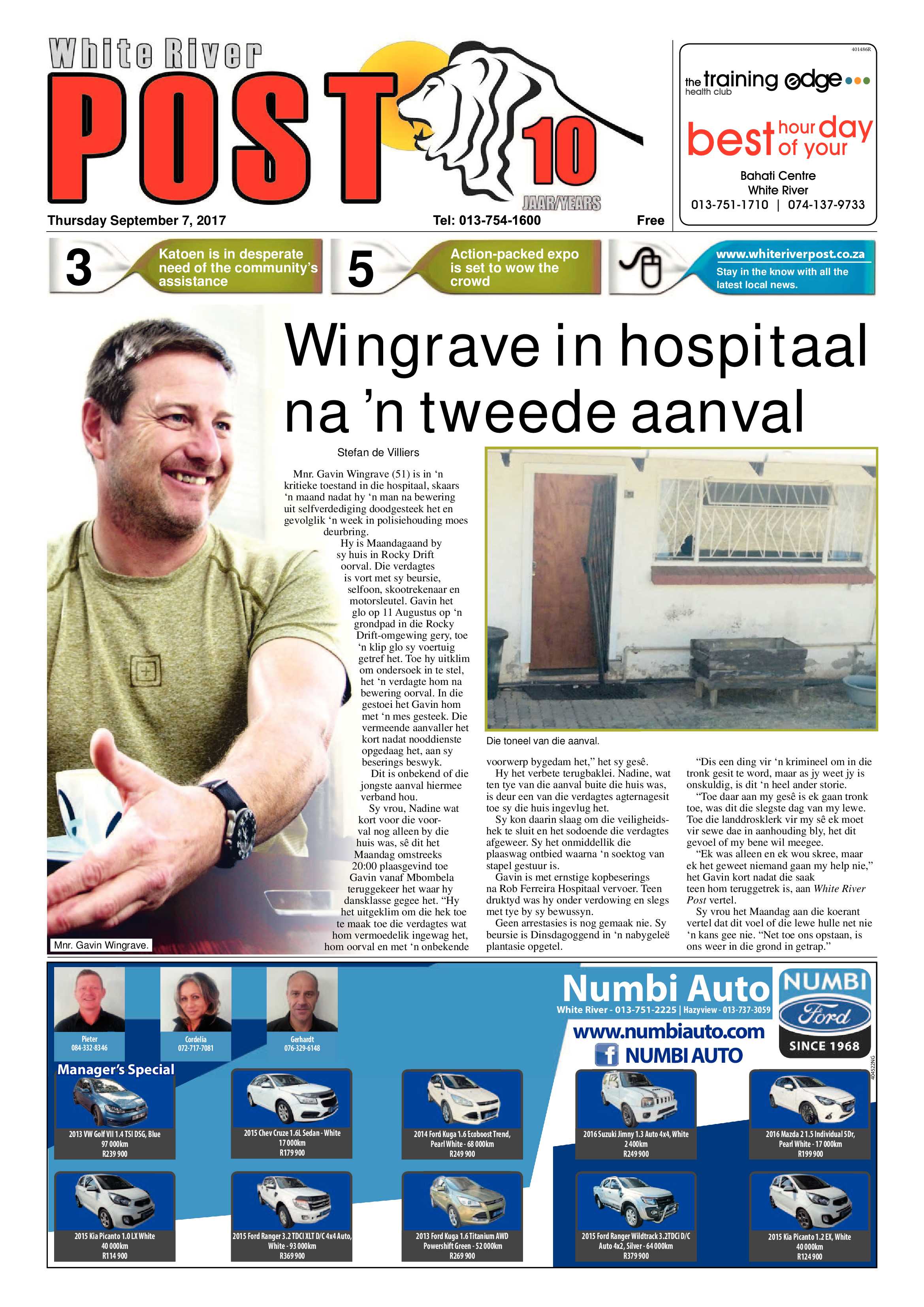 White River Post 7 September 2017 page 1
