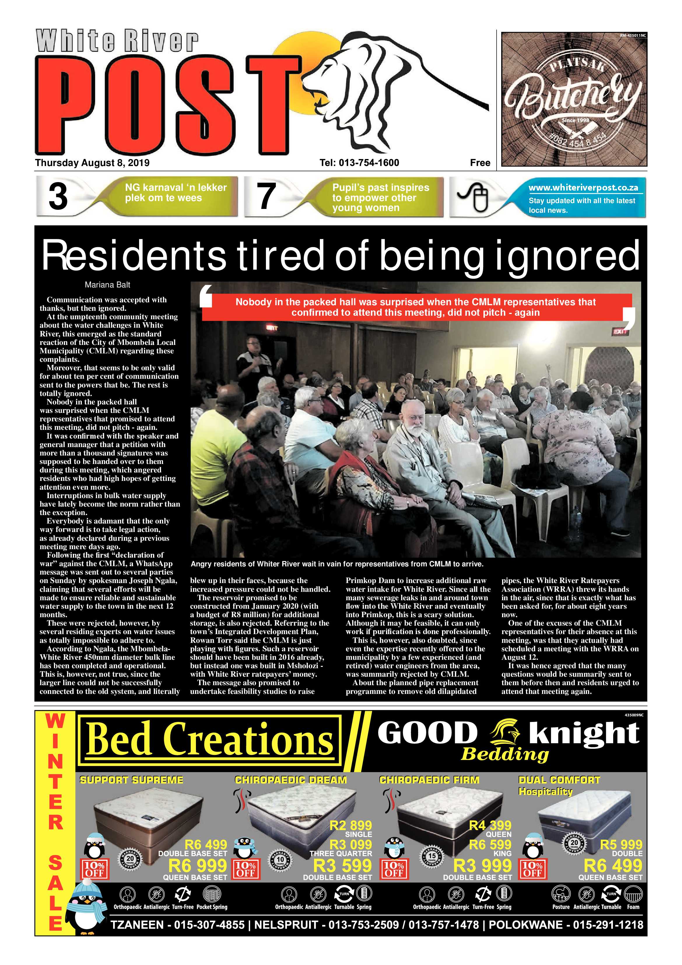 White River Post 8 August 2019 page 1