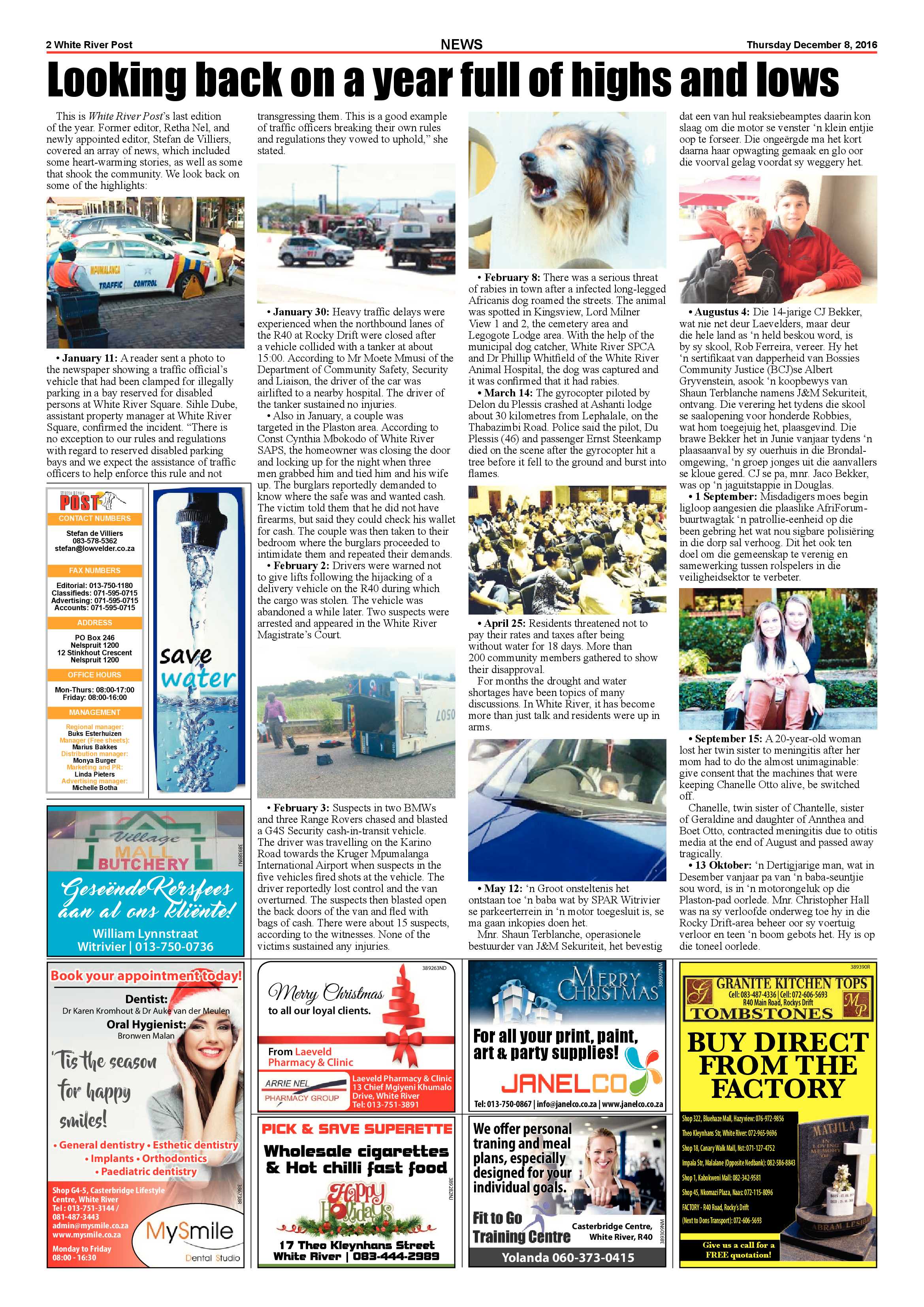 White River Post 8 December 2016 page 2
