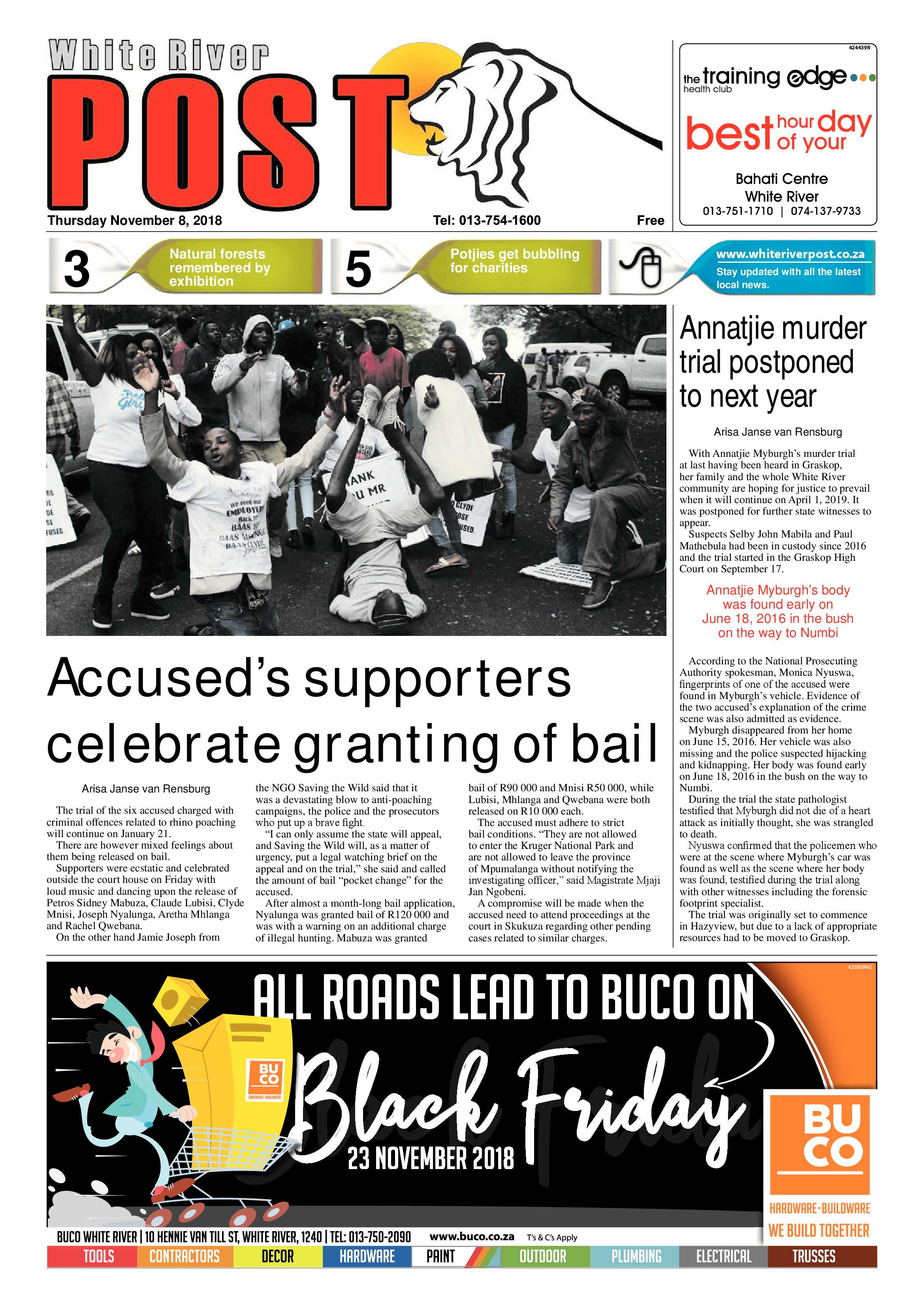 White River Post 8 November 2018 page 1